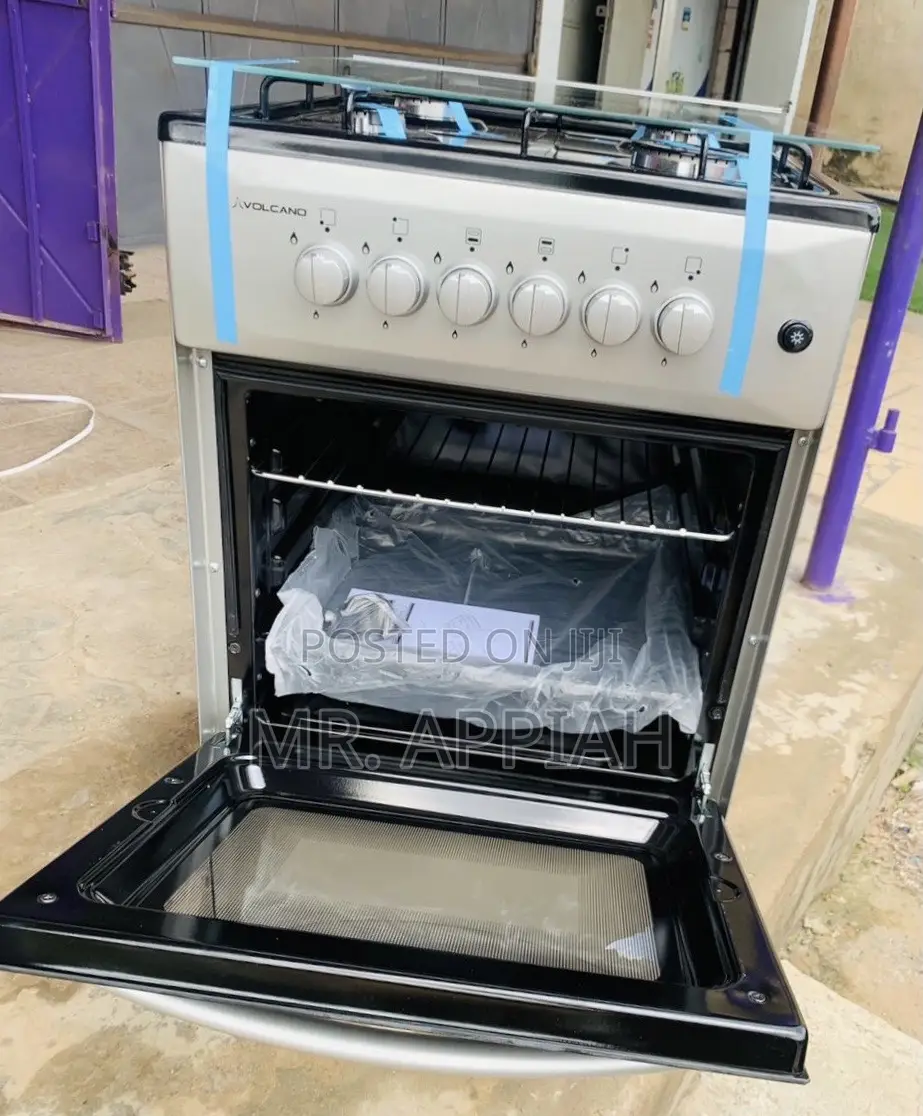 Latest and Effective Volcano 4 Gas Burner With Oven(Gray).