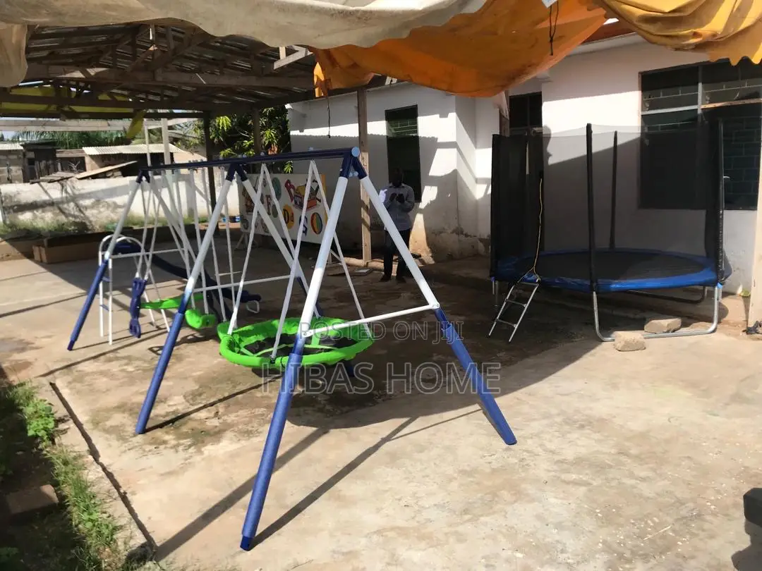 Kid’S Playground Metal Swing and Slide. Commercial Swing Set