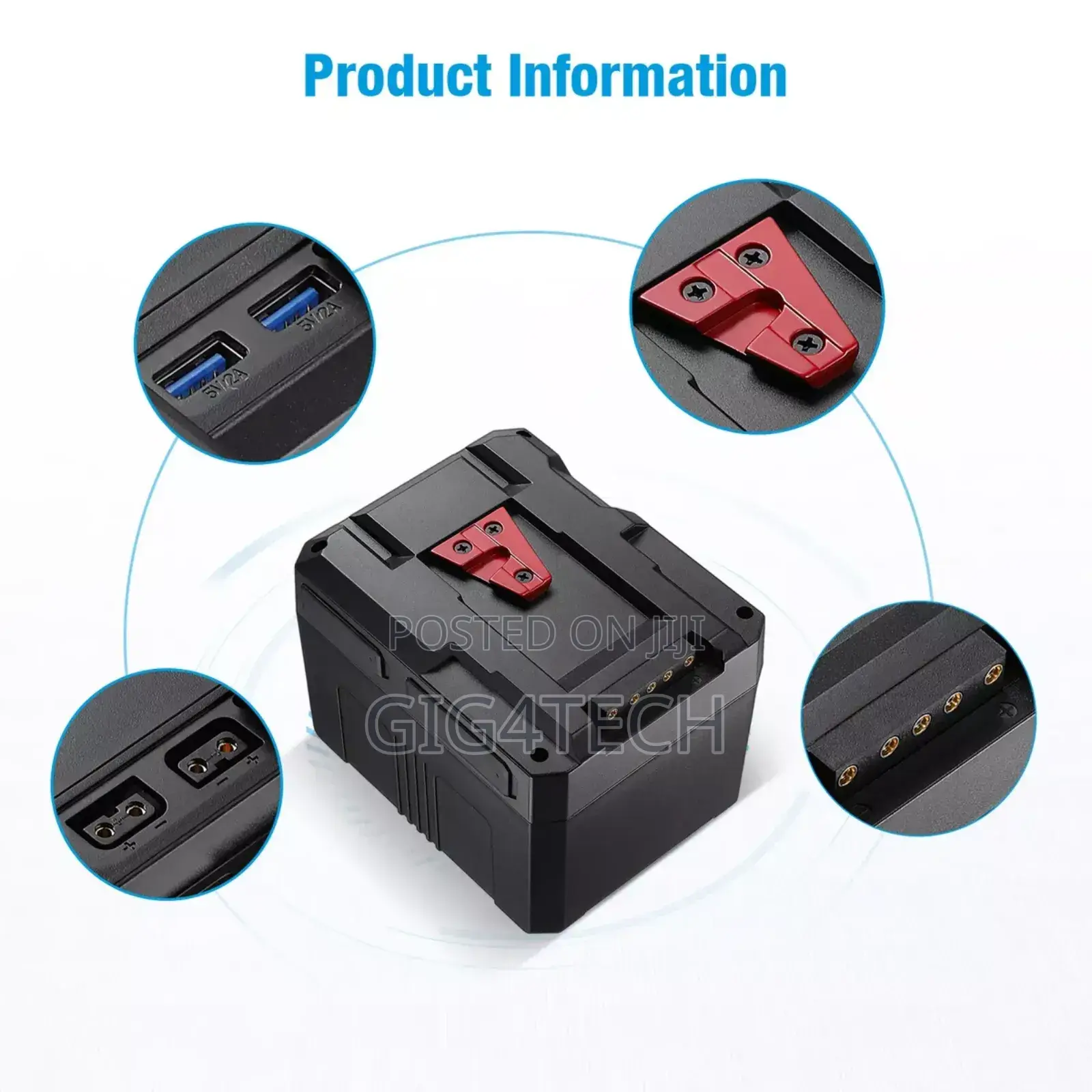 Rechargable v Mount v Lock Battery 15,000mah