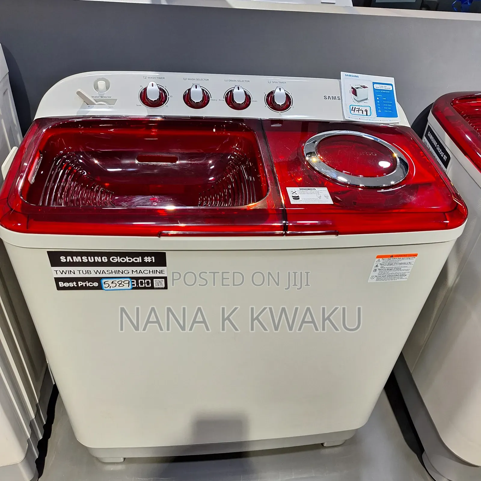9kg Samsung Washing Machine Top Load