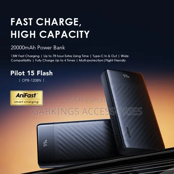 Oraimo Pilot 15 Flash 20000 Mah~15W Powerbank