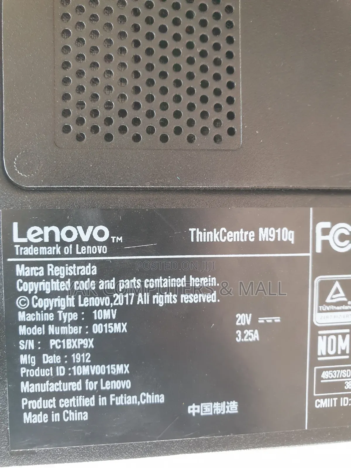 Desktop Computer Lenovo ThinkCentre M910 8GB Intel Core I5 SSD 256GB
