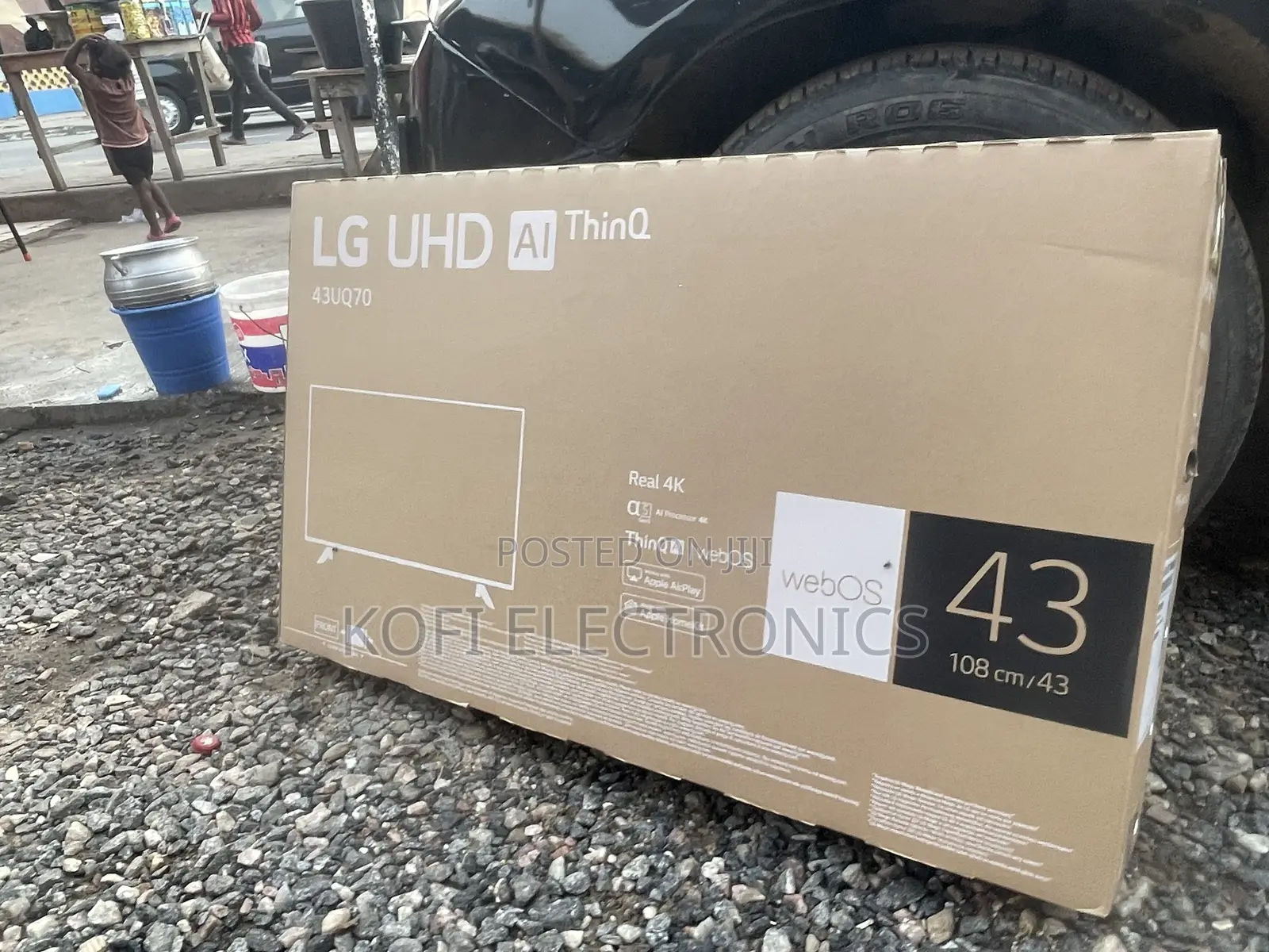 LED Smart LG UHD, 43'', Feet Stand, Black - TV