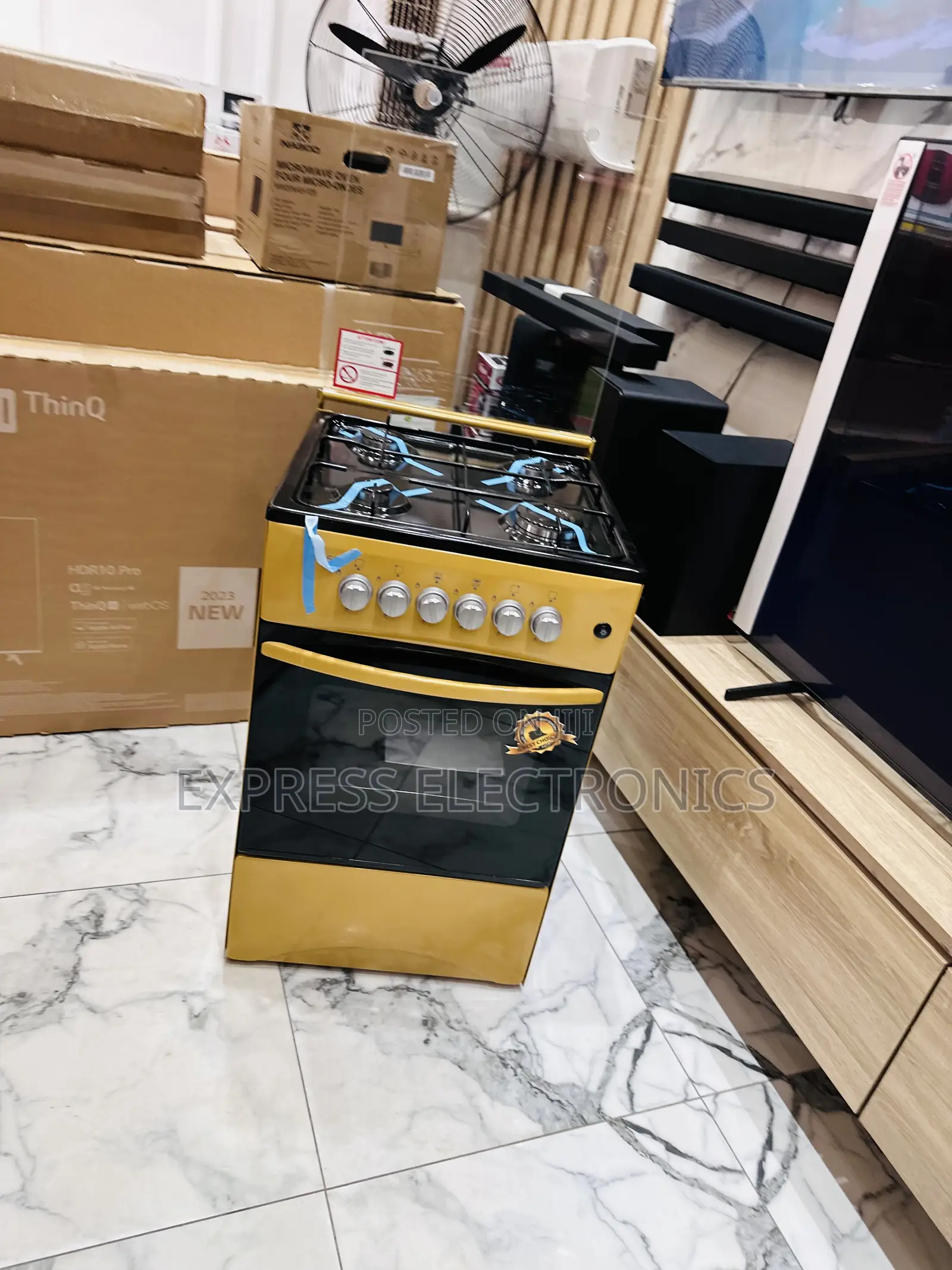 Fabulous Job Gas Cooker Oven Grill 4burger 50/50 Hold Color