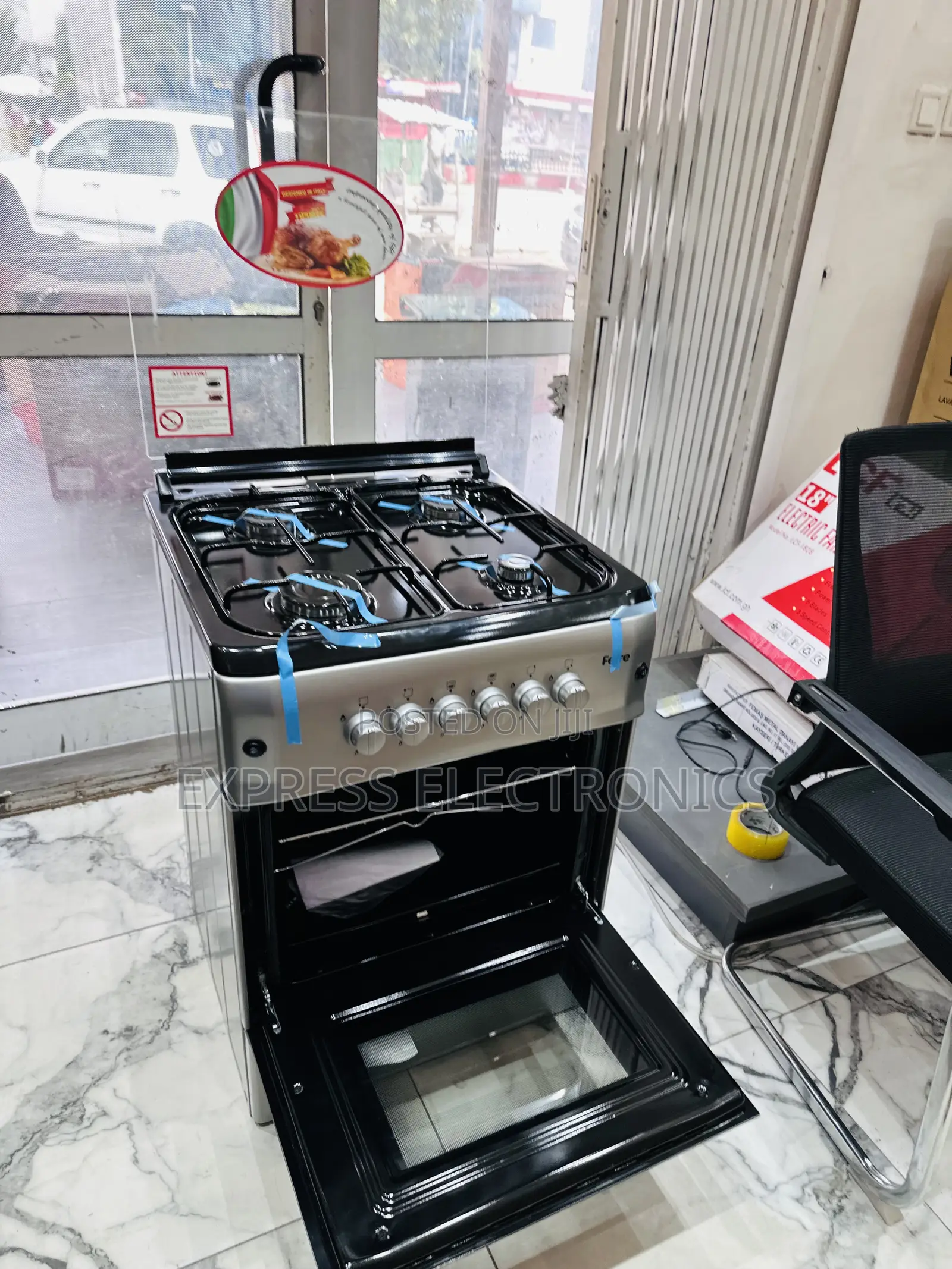 Smart Brand New Grey Color 4burner Gas Cooker Oven