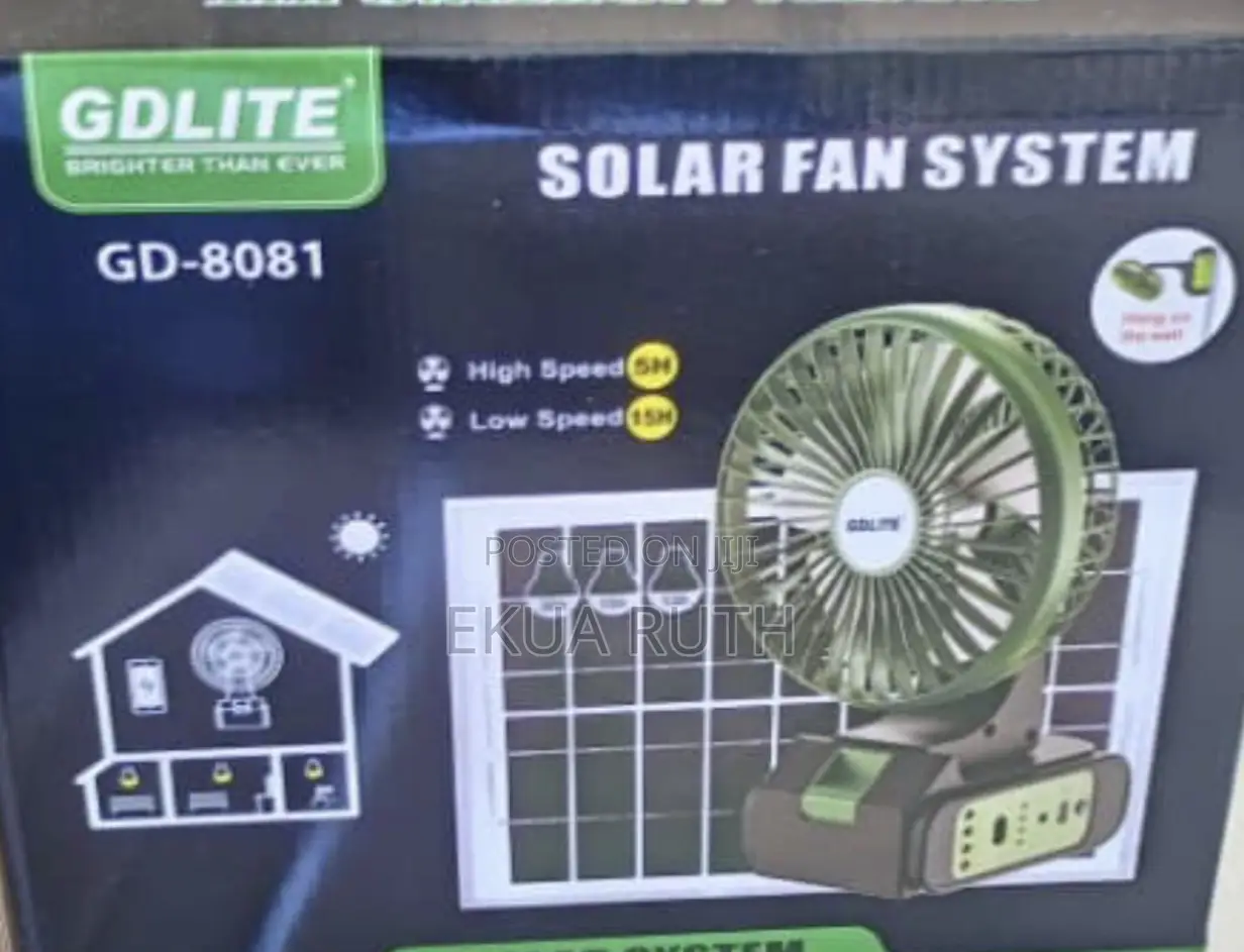 Solar Fan Energy With Bulb