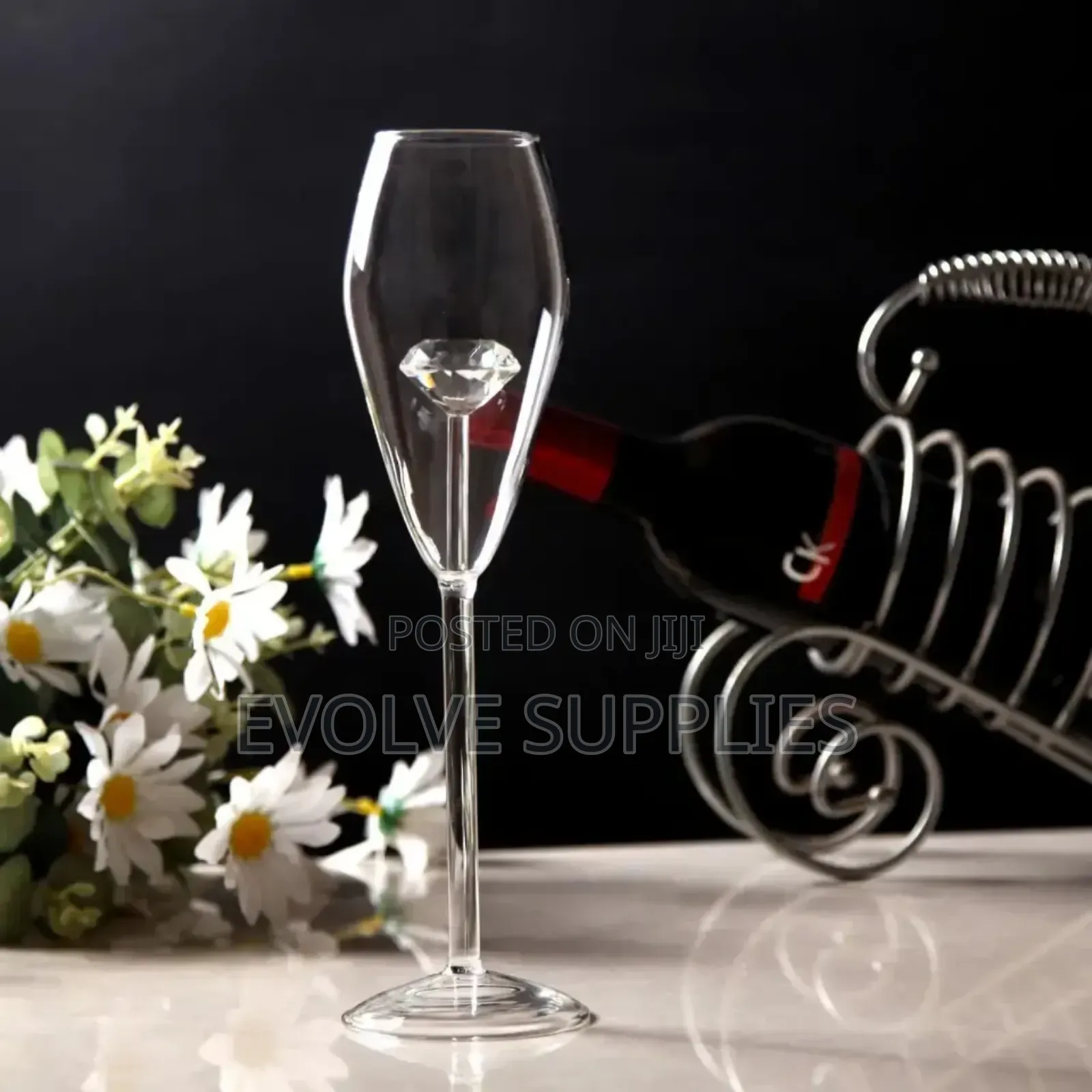 200ml Diamond Insert Champagne Flute