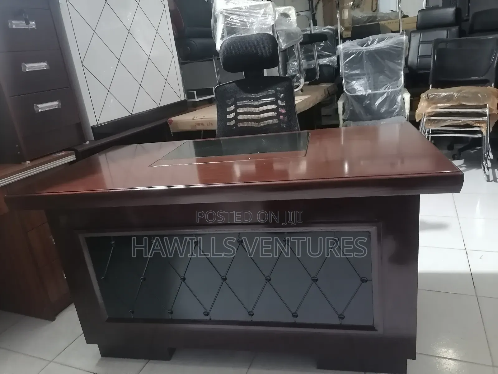 Office Table With 1-Swivel Chair
