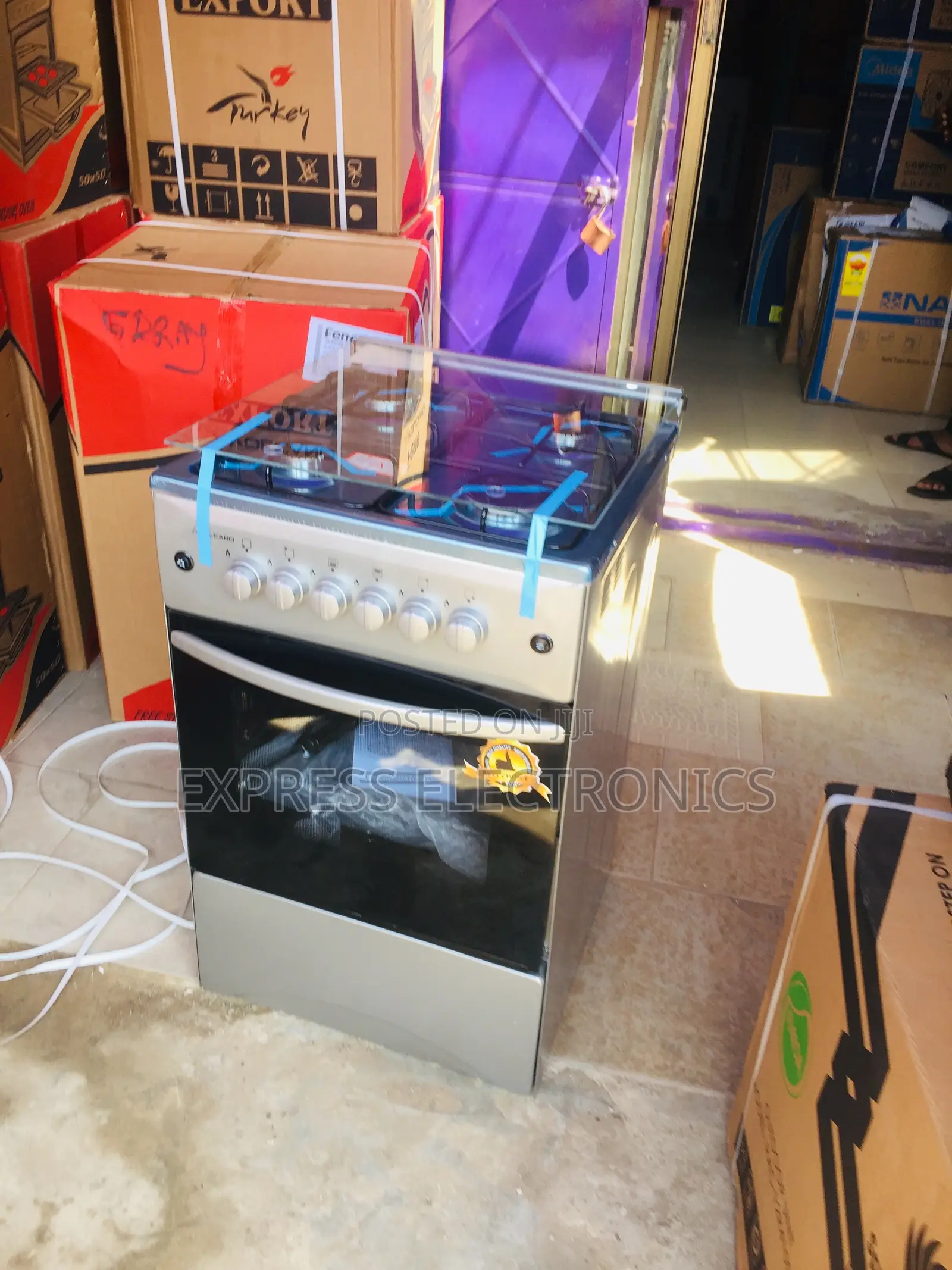 50/50 Stove Grey Color Oven 4burner  