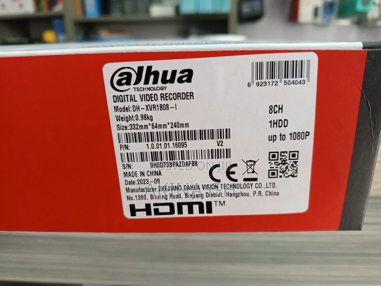 Dahua 8ch DVR Dh-Xvr1b08-I Wizsense Digital Video Recorder