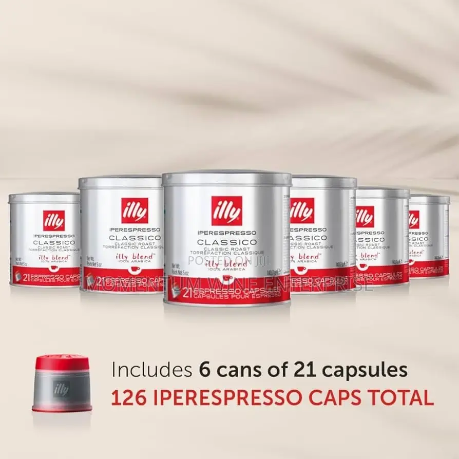 Illy Coffee 6 X 21 Caps Normal Roast (X7.1 / Y1.1) Code 300023
