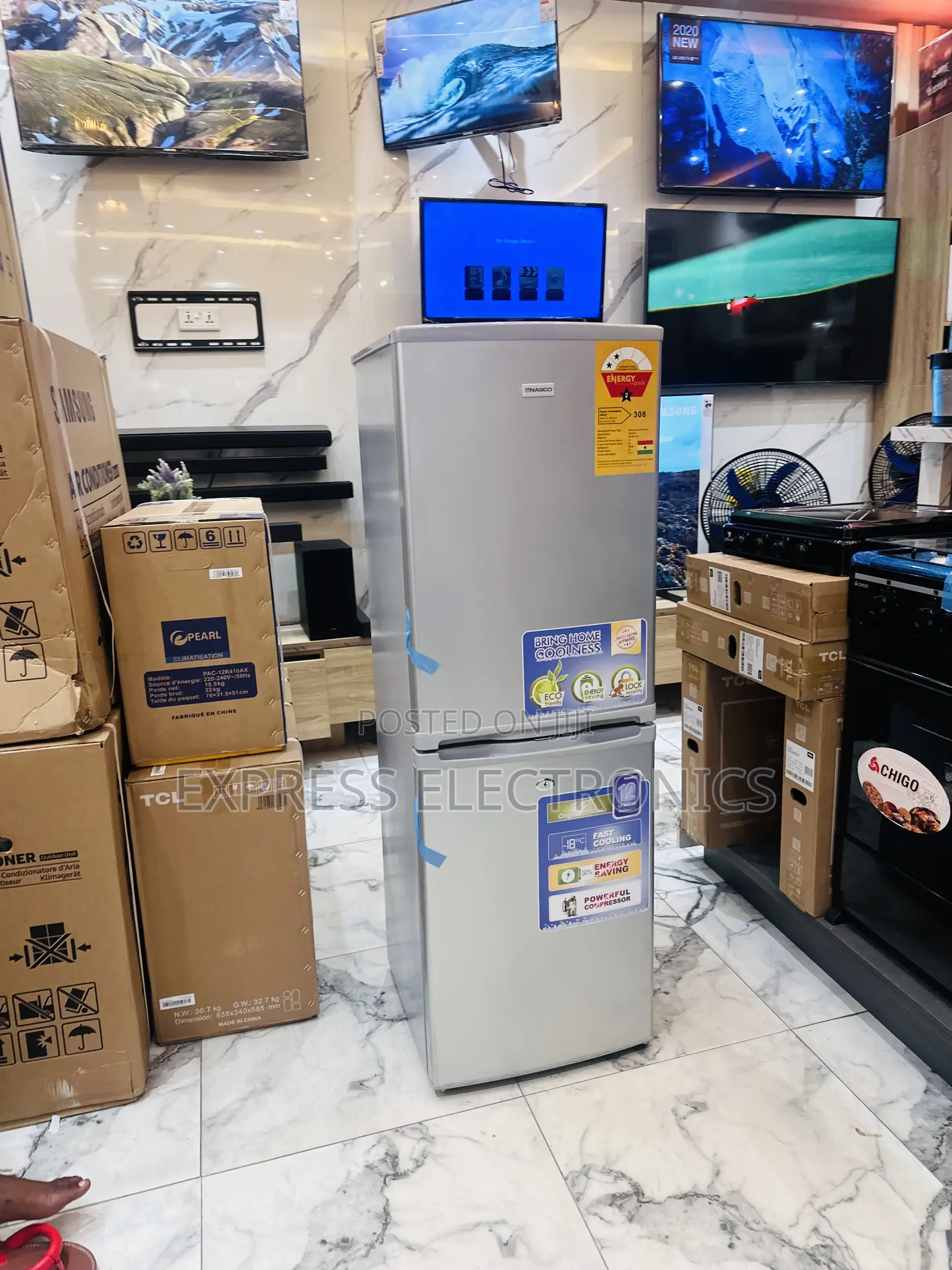 Freestanding Double Door Fridge Nasco Nasd2-20