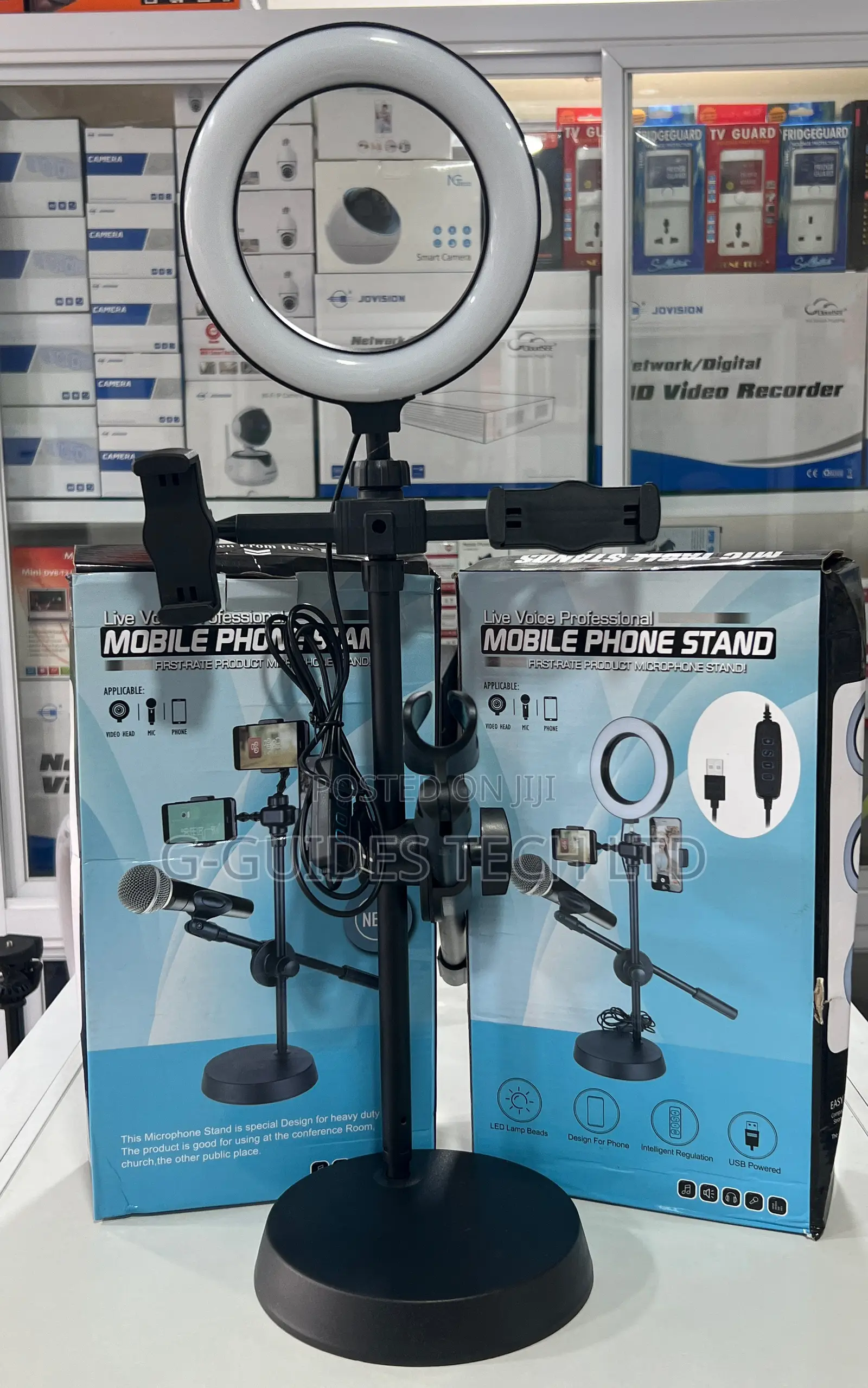 Live Voice Professional Mobile Phone Stand, Mic Table Stand