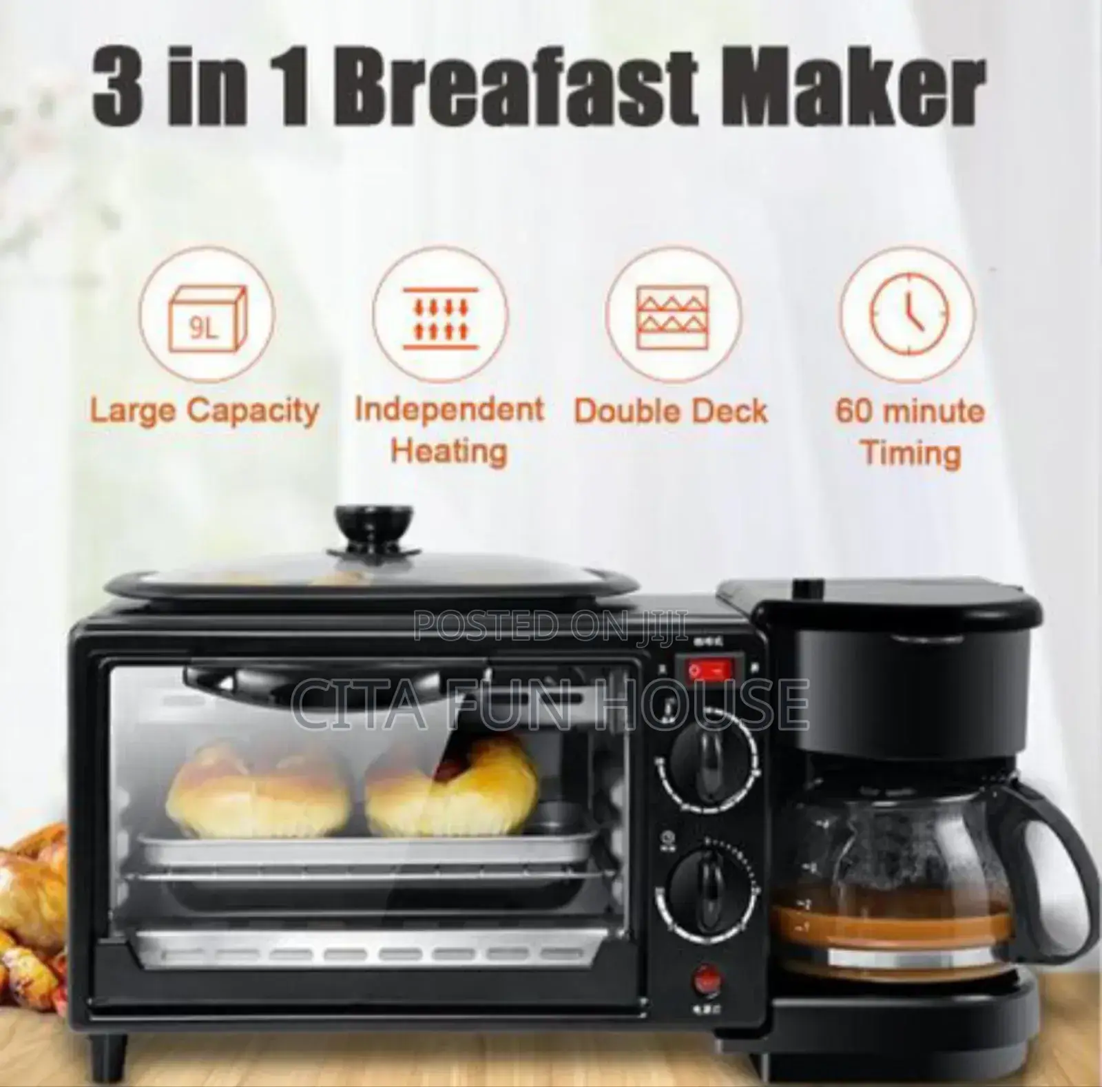 3 In 1 Multipurpose Breakfast Maker 12L