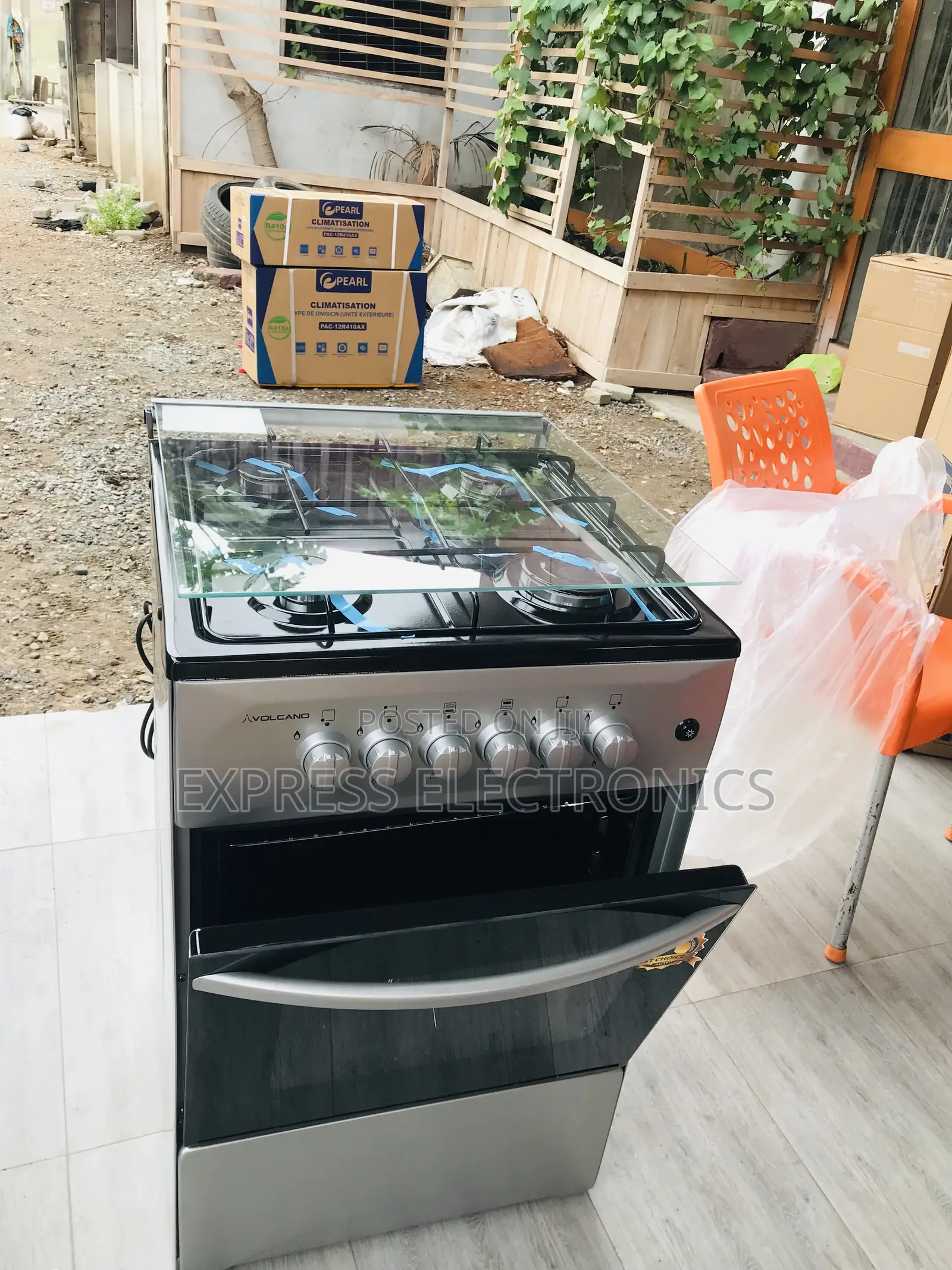 Popular Choice Grey 50/50 Volcano Gas Stove Oven