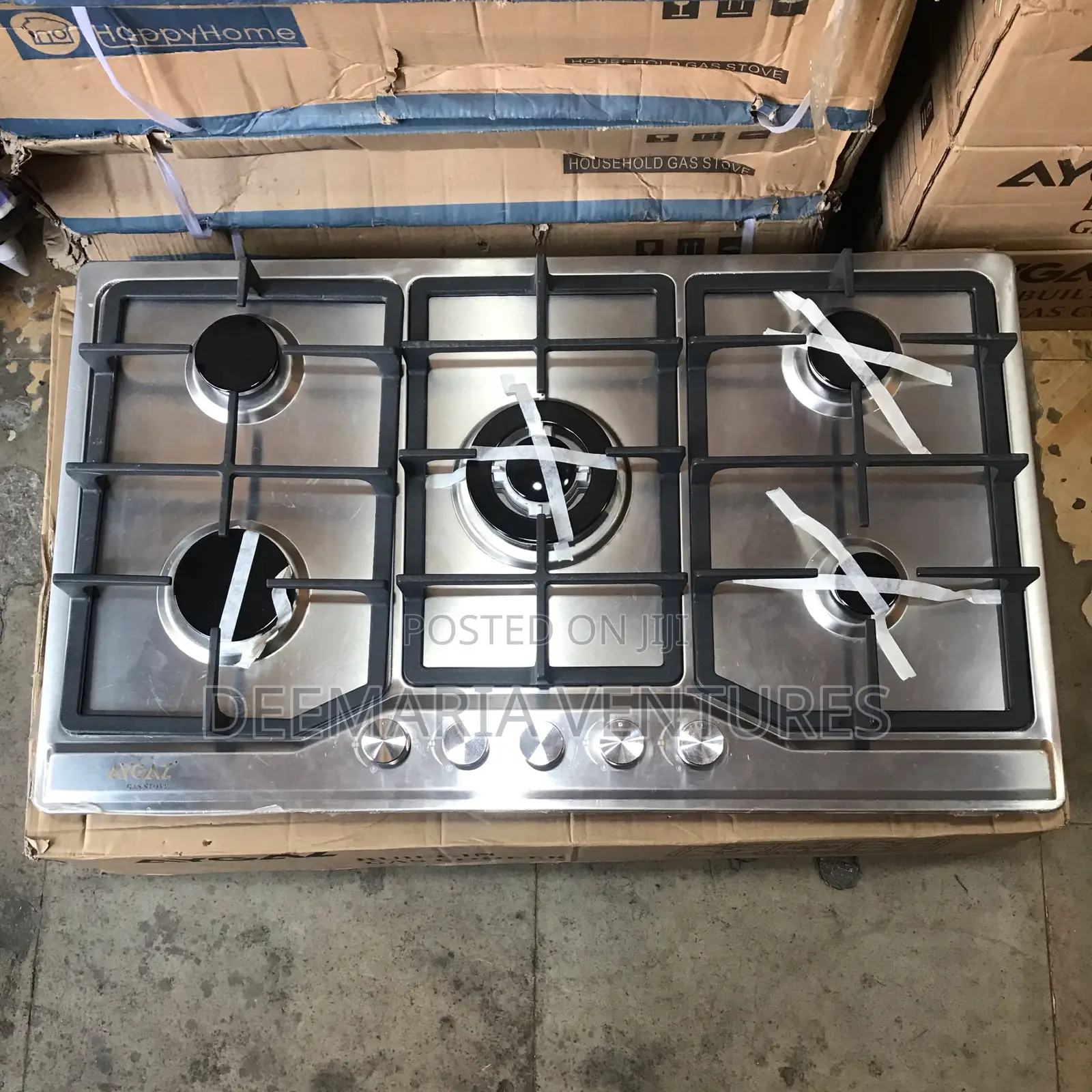 Aygaz Built in 5 Burner Auto Ignition Stainless Top Gas Hob