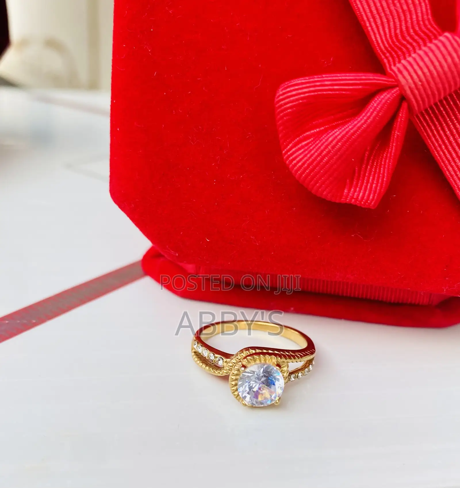 Quality Stainless Gold Engagement/Promise Ring