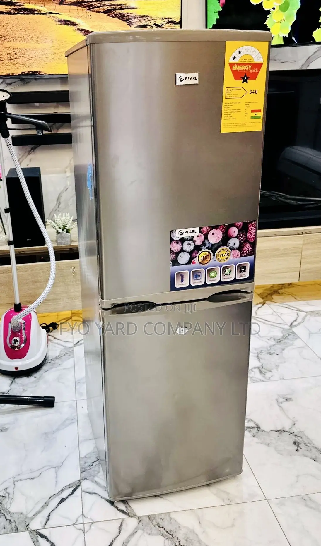 Pearl 147liters Double Door Bottom Freezer Fridge PF-1951X