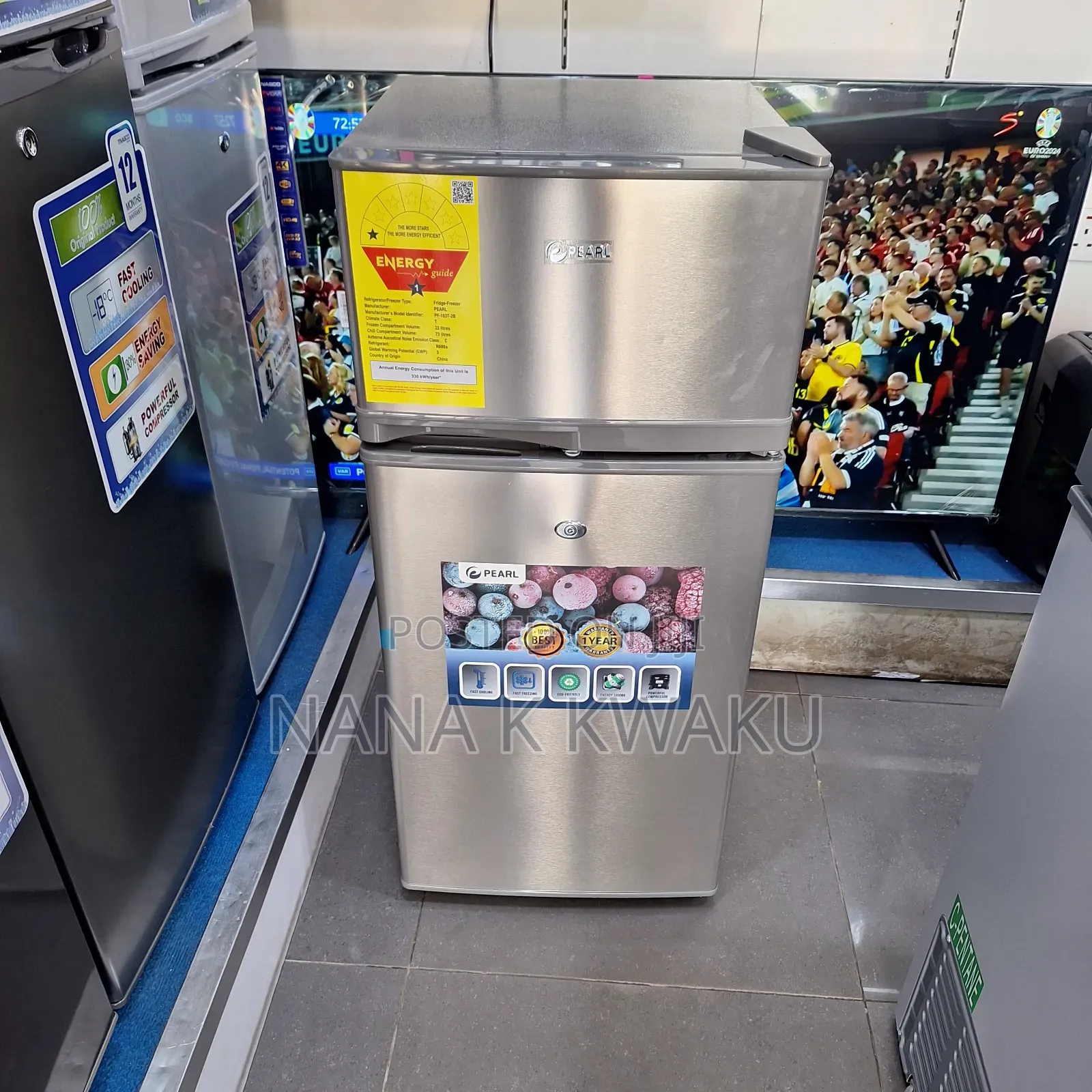 Diamond Silver Colour Pearl 95lts Double Door Fridge/Frezer