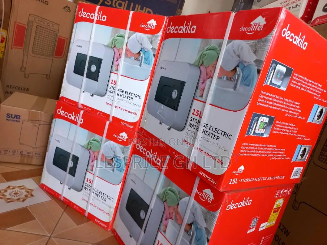 New in Box~Decakila 15L Water Heater