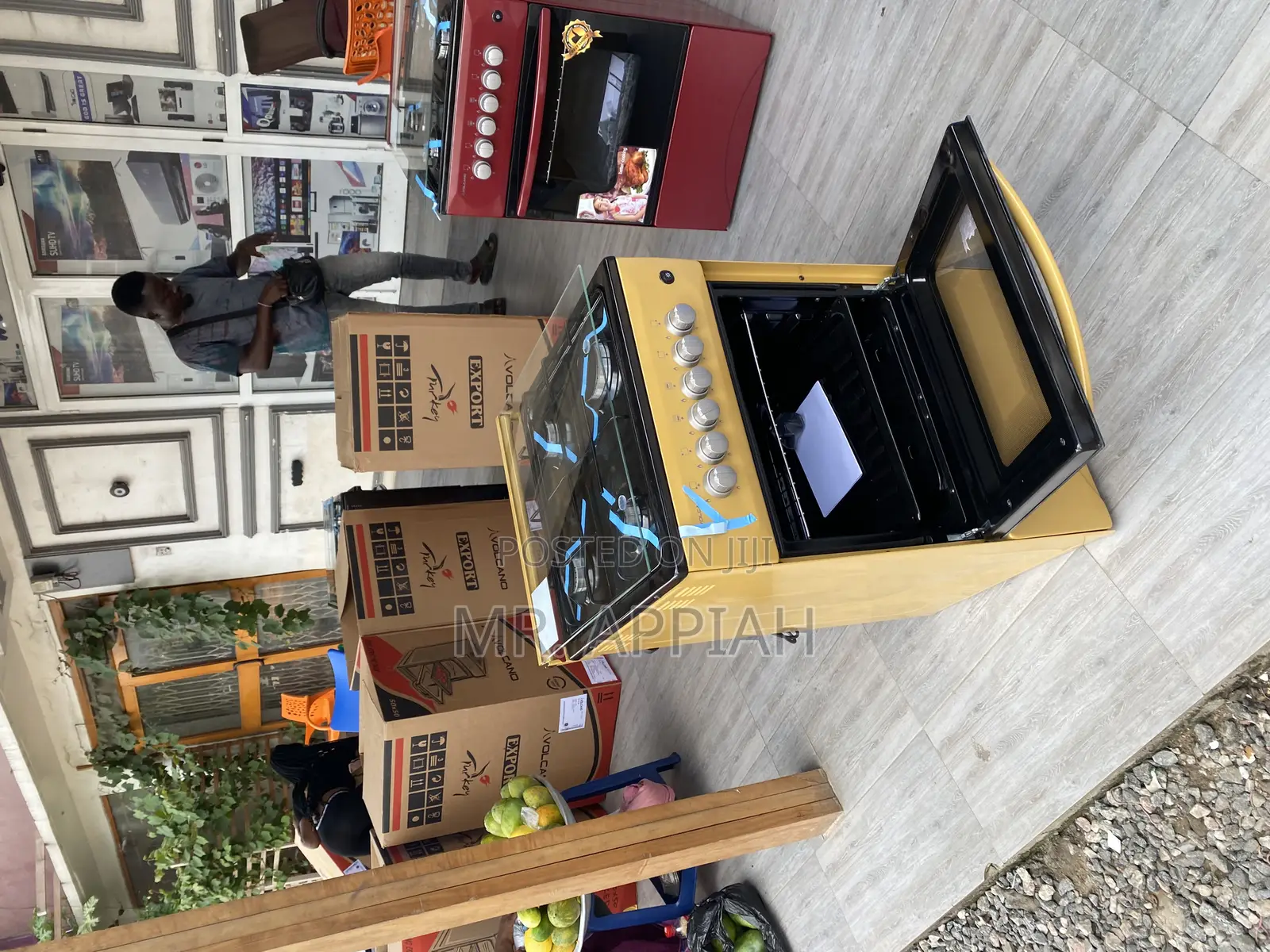 Original Volcano 50x50 Gas Oven 4 Burner(Gold).