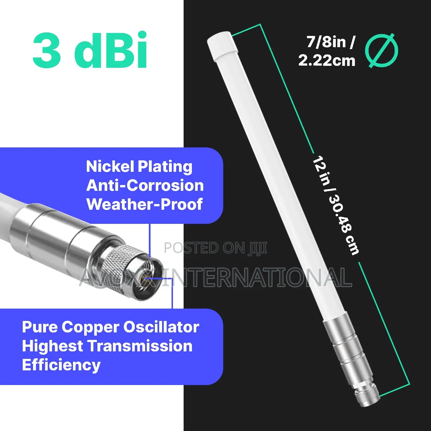 Helium Miner 3dbi Antenna 12in Indoor Omni-Directional