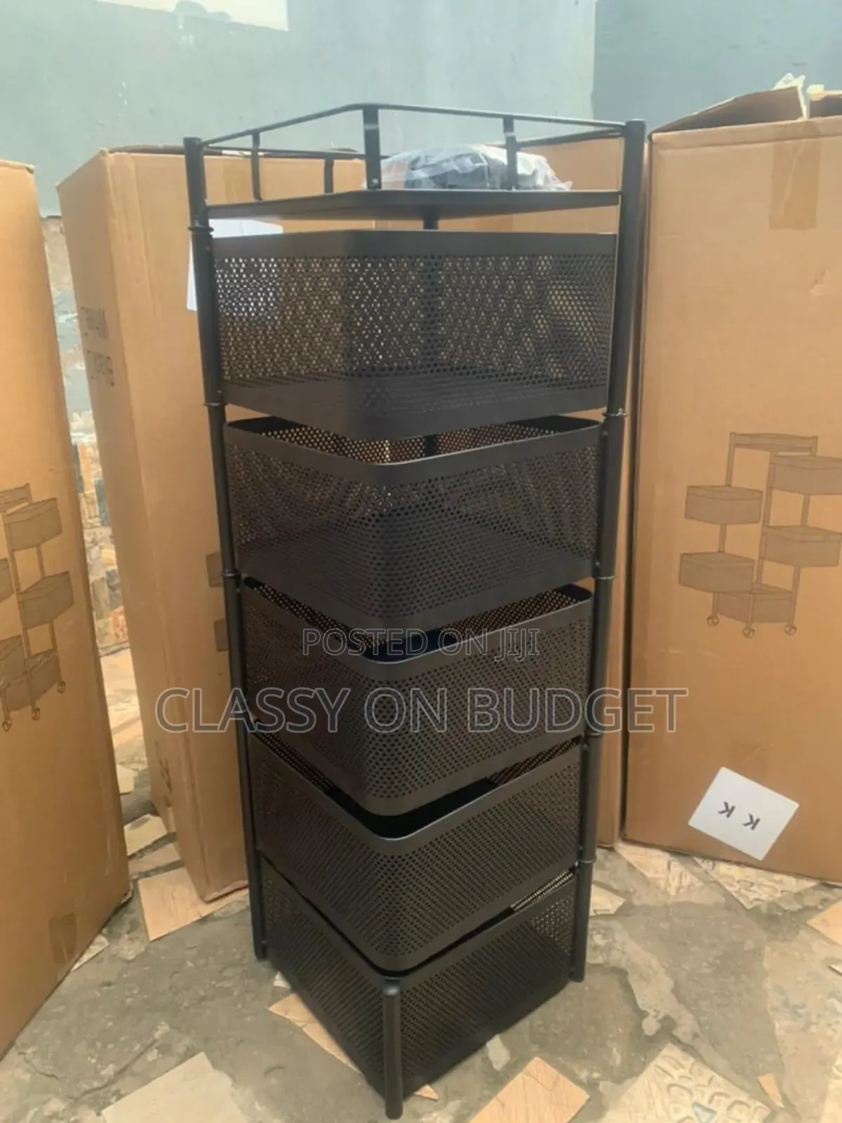 5 Tier Multipurpose Rotating Storage Rack/ Trolley