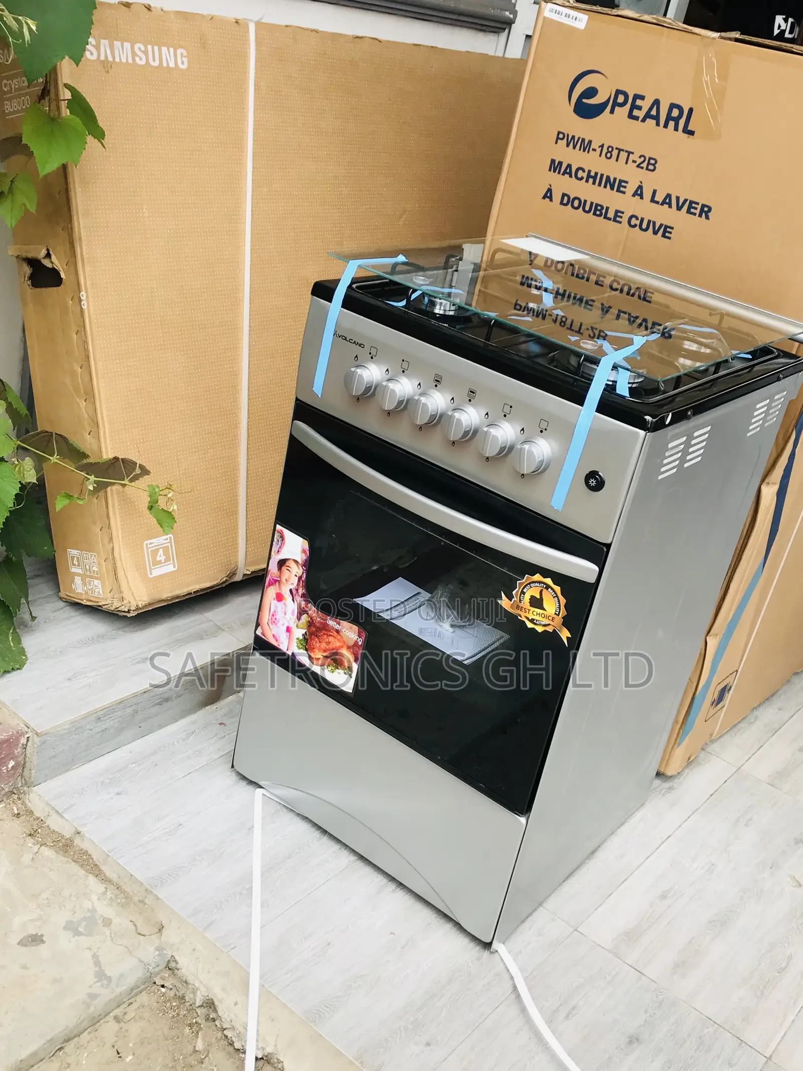 Gray 50by50 Oven With Grill Volcano 4 Gas Burner