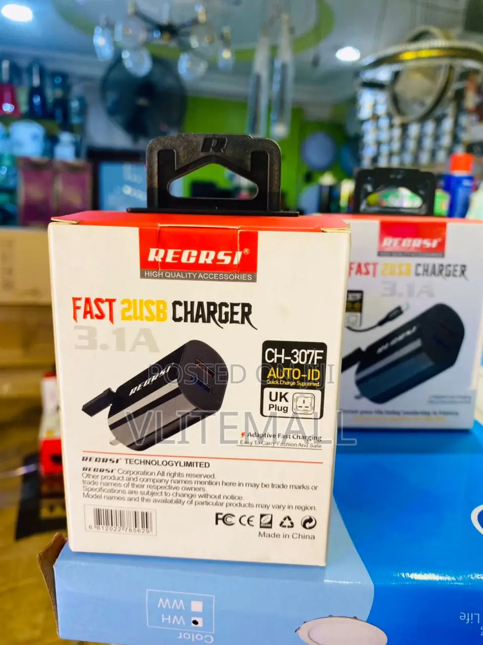 Recrsi Fast 2 USB Port Charger(Ch-307f)