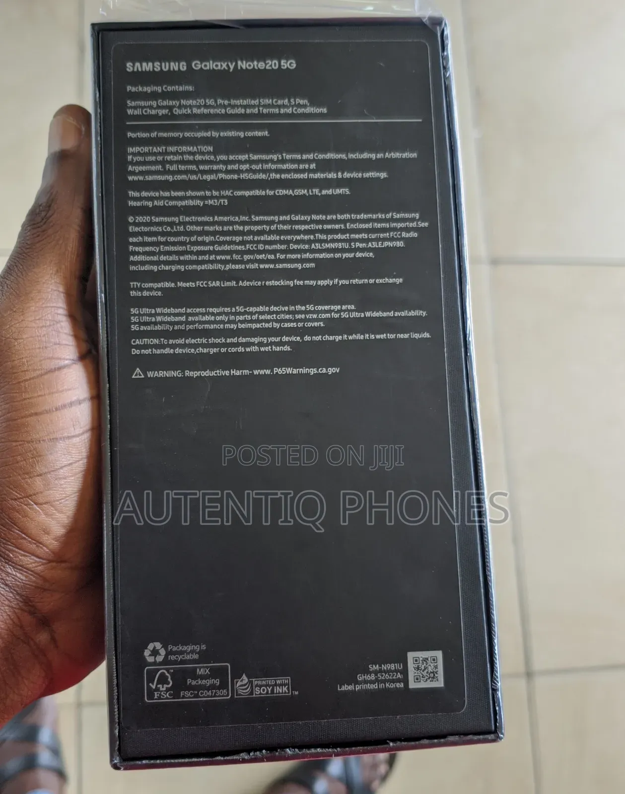 New Samsung Galaxy Note 20 5G 256 GB Black