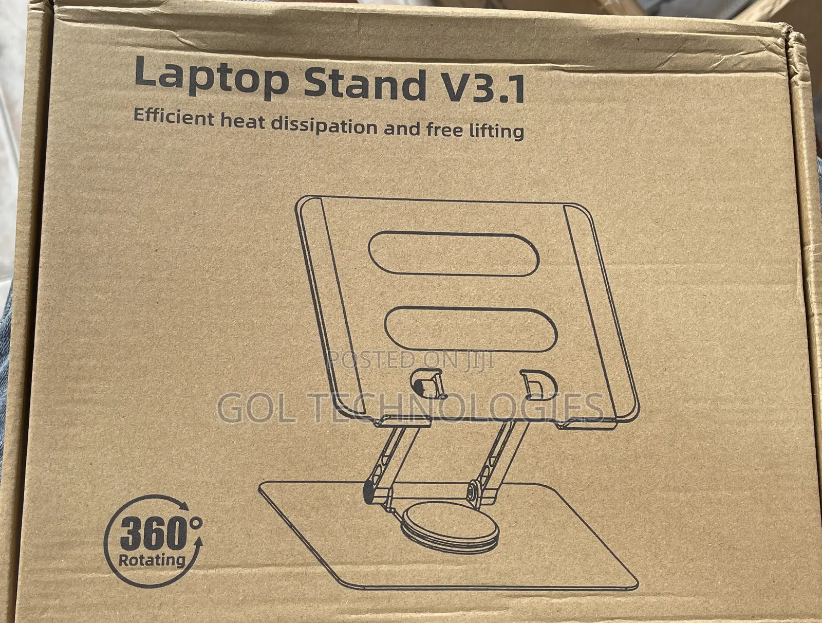 Adjustable Laptop Stand 360 Rotating Ergonimic Foldable