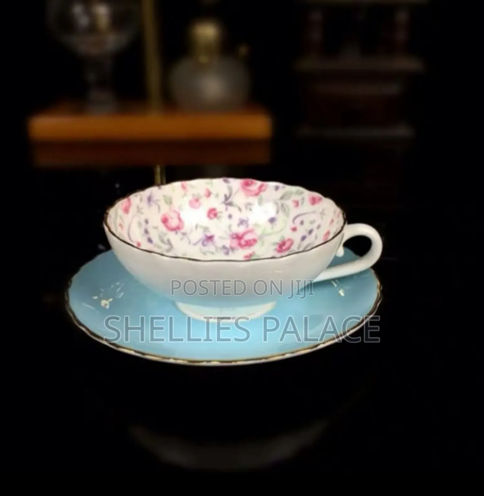 Small Fresh Pastoral Style Coffee Cup and Saucer Ceramic