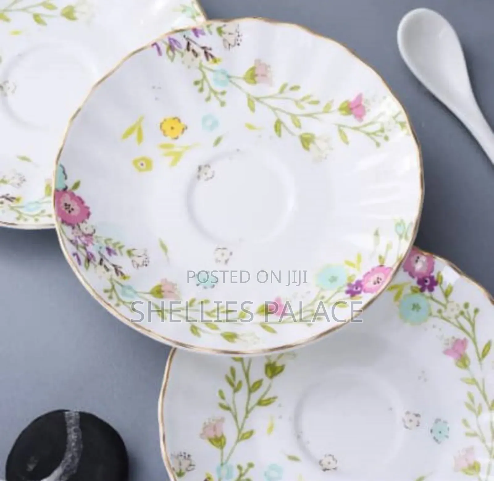 Small Fresh Pastoral Style Coffee Cup and Saucer Ceramic