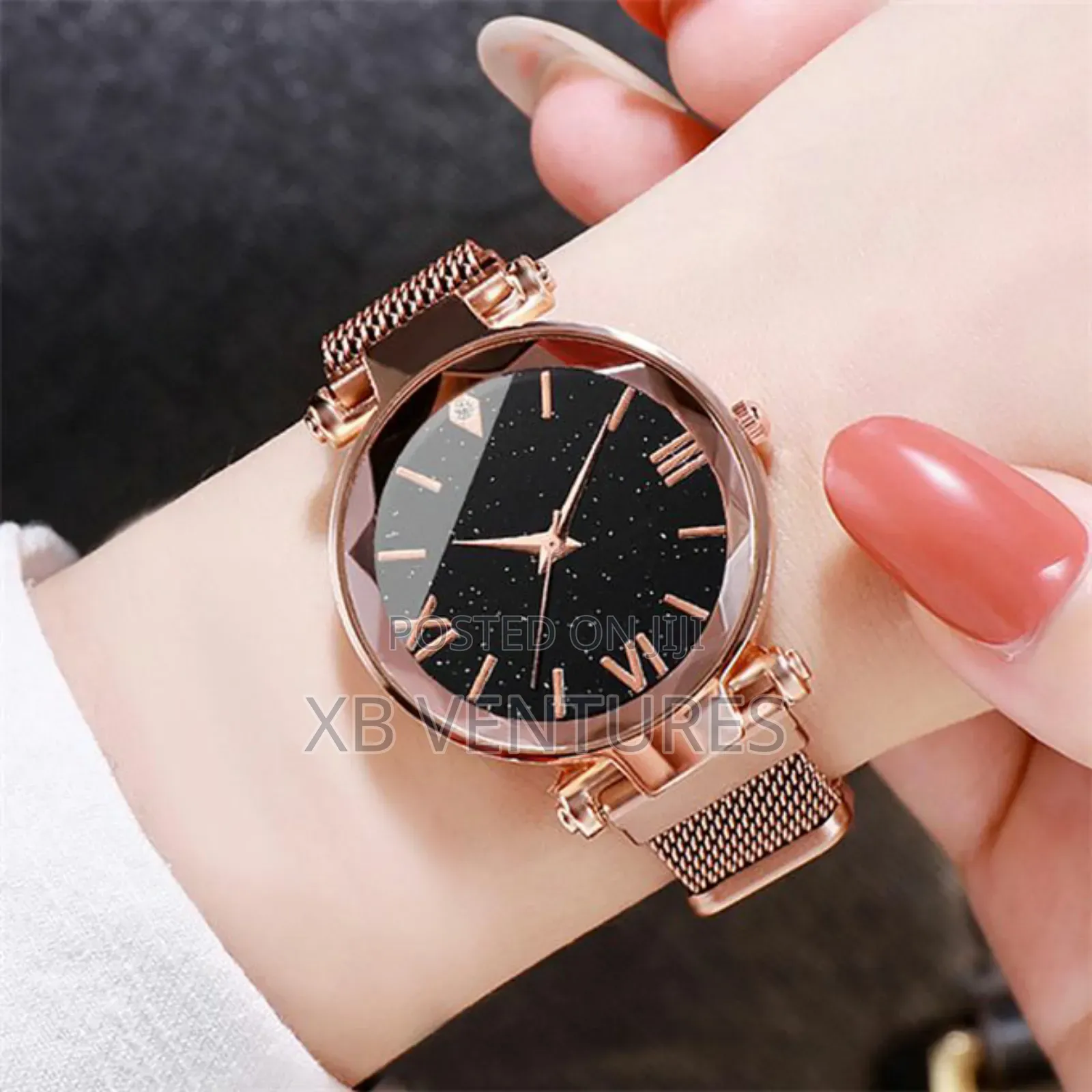 Magnetic Steel Band Quartz Watch Set