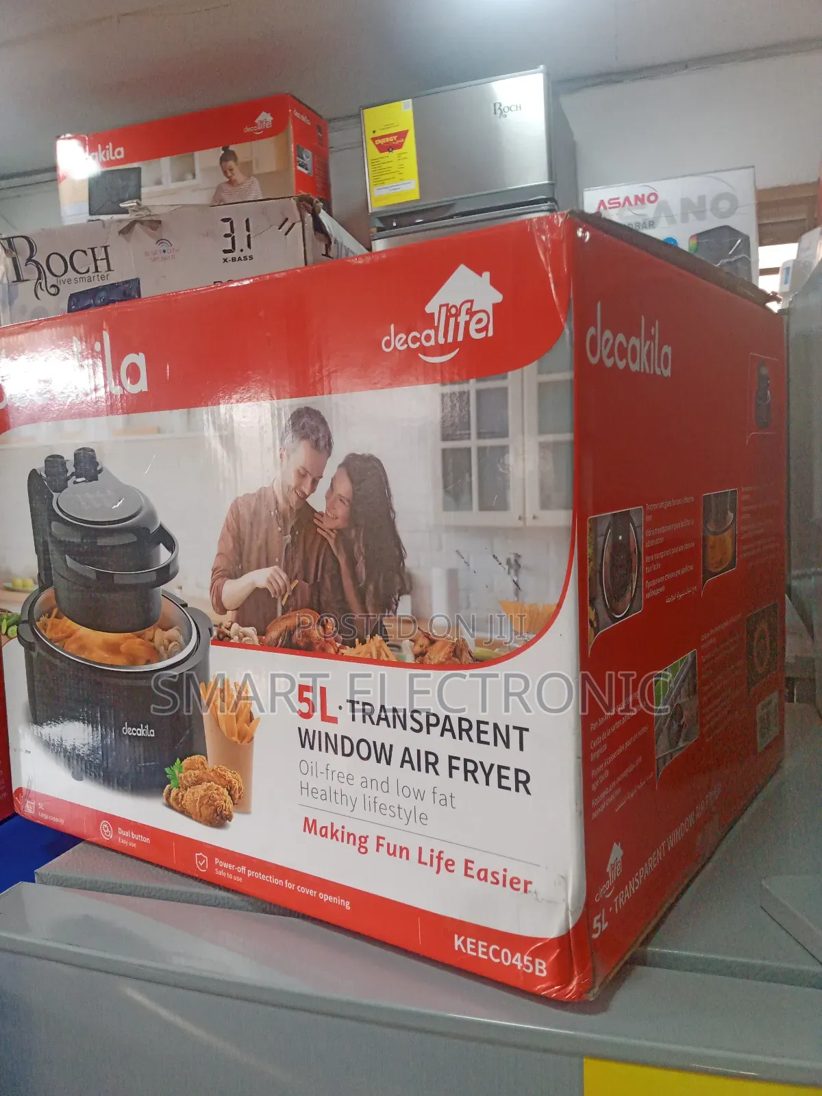 5L Quality Air Fryer Decakila Transparent Window Glass Fryer