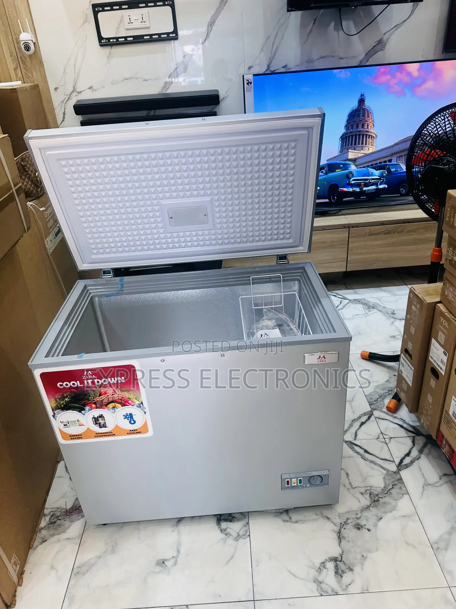 Deep Freeze  Zara-300fl Singer Door Grey Color And