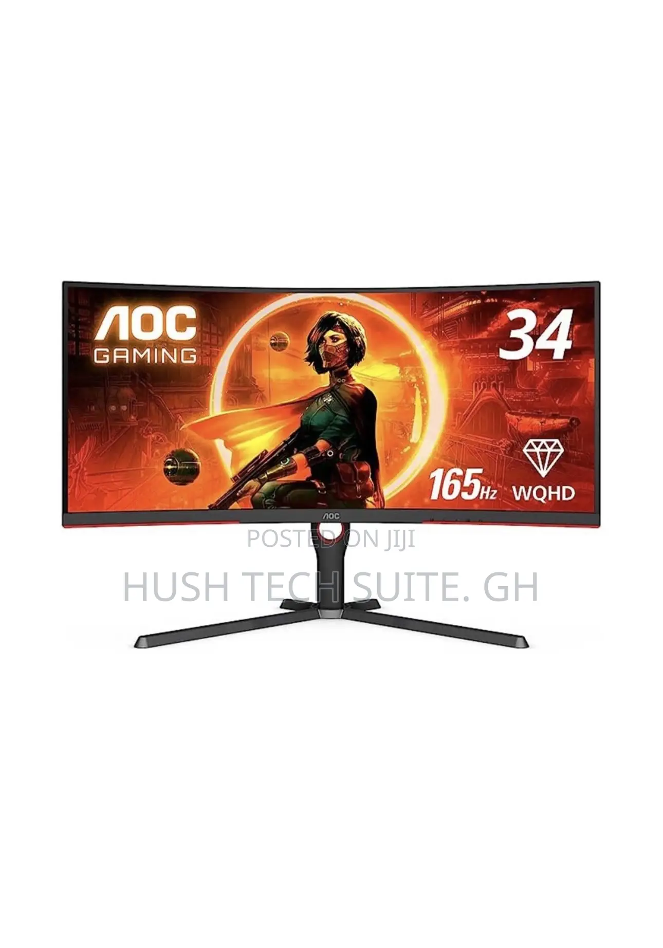 New AOC 34” Curved Gaming Monitor With 165hz 