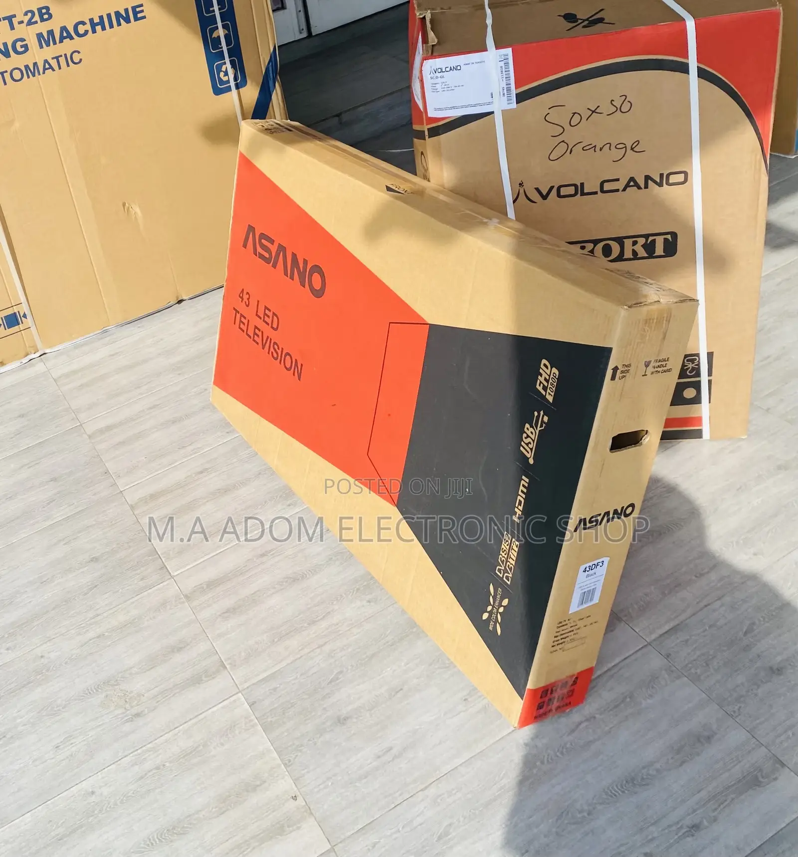 Durable Asano 43 Inch HD Digital Satellite Television.