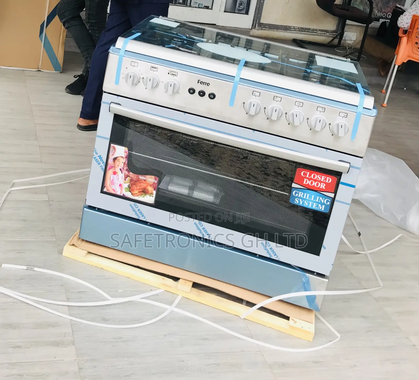 Valuable Ferre 5 Gas Oven/Grill Auto Ignition 60by90 (Gray)
