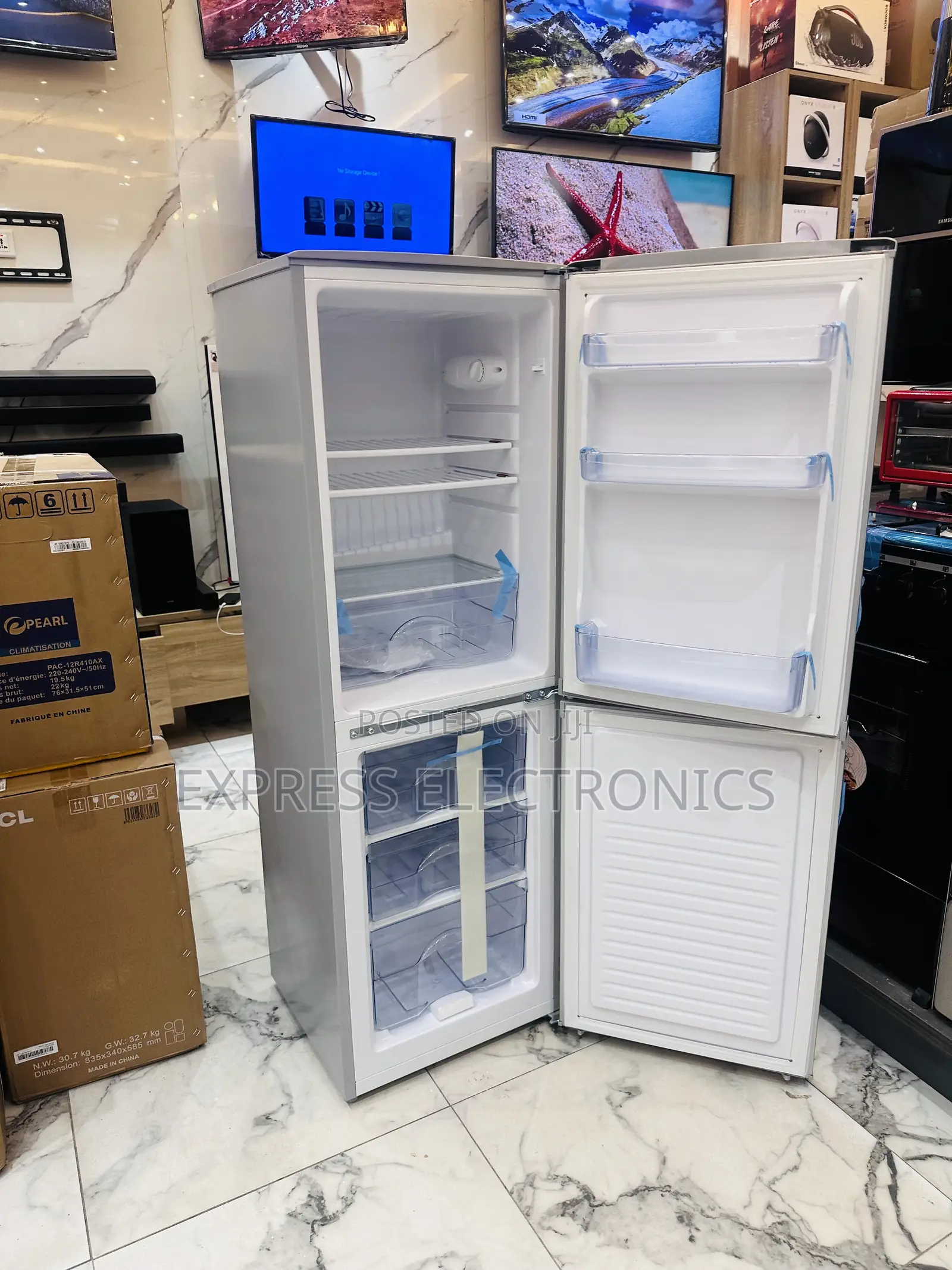 Nasd2-20fl Double Door Fridge Nasco Grey Color.