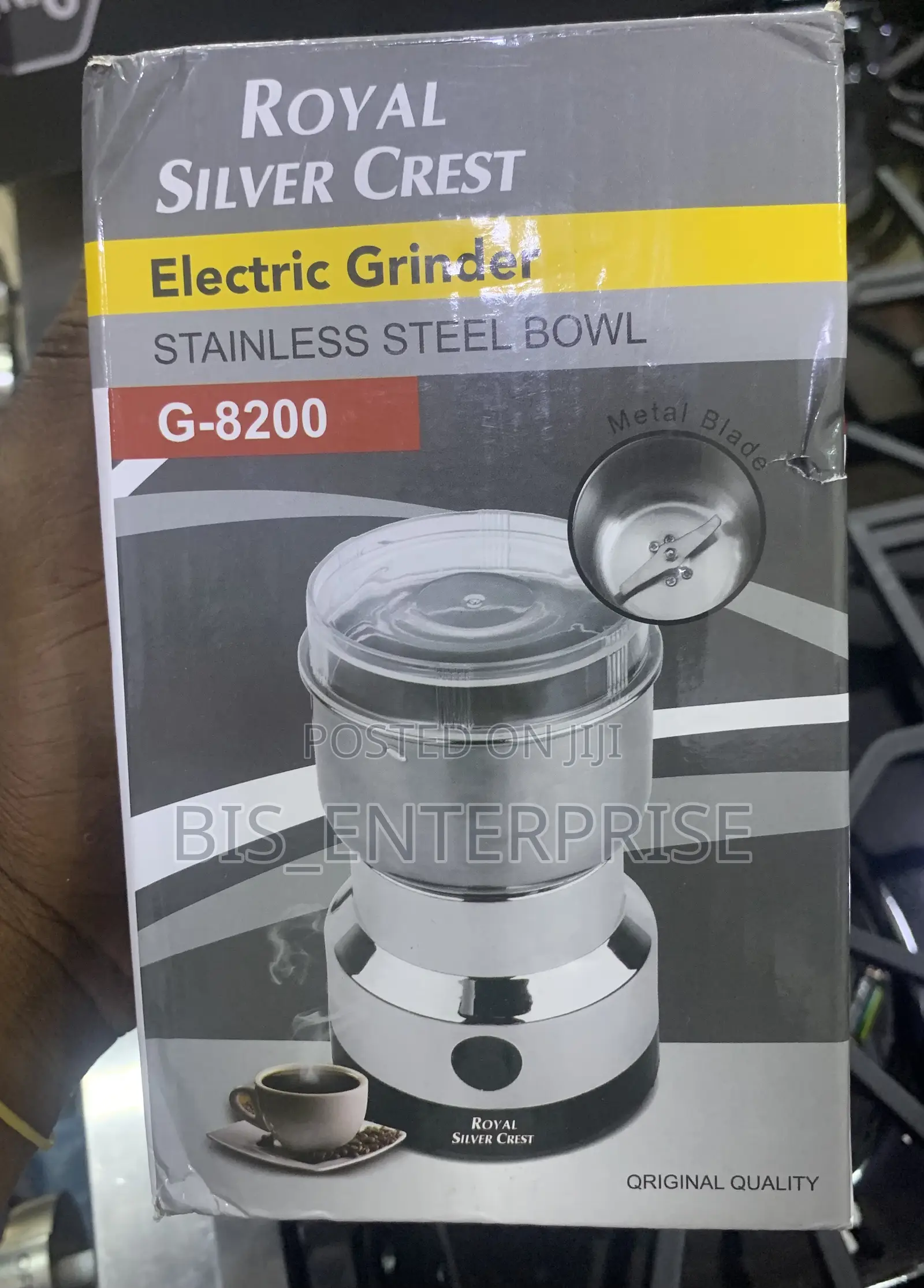 Silver Crest Grinder Stainless Steel Bowl