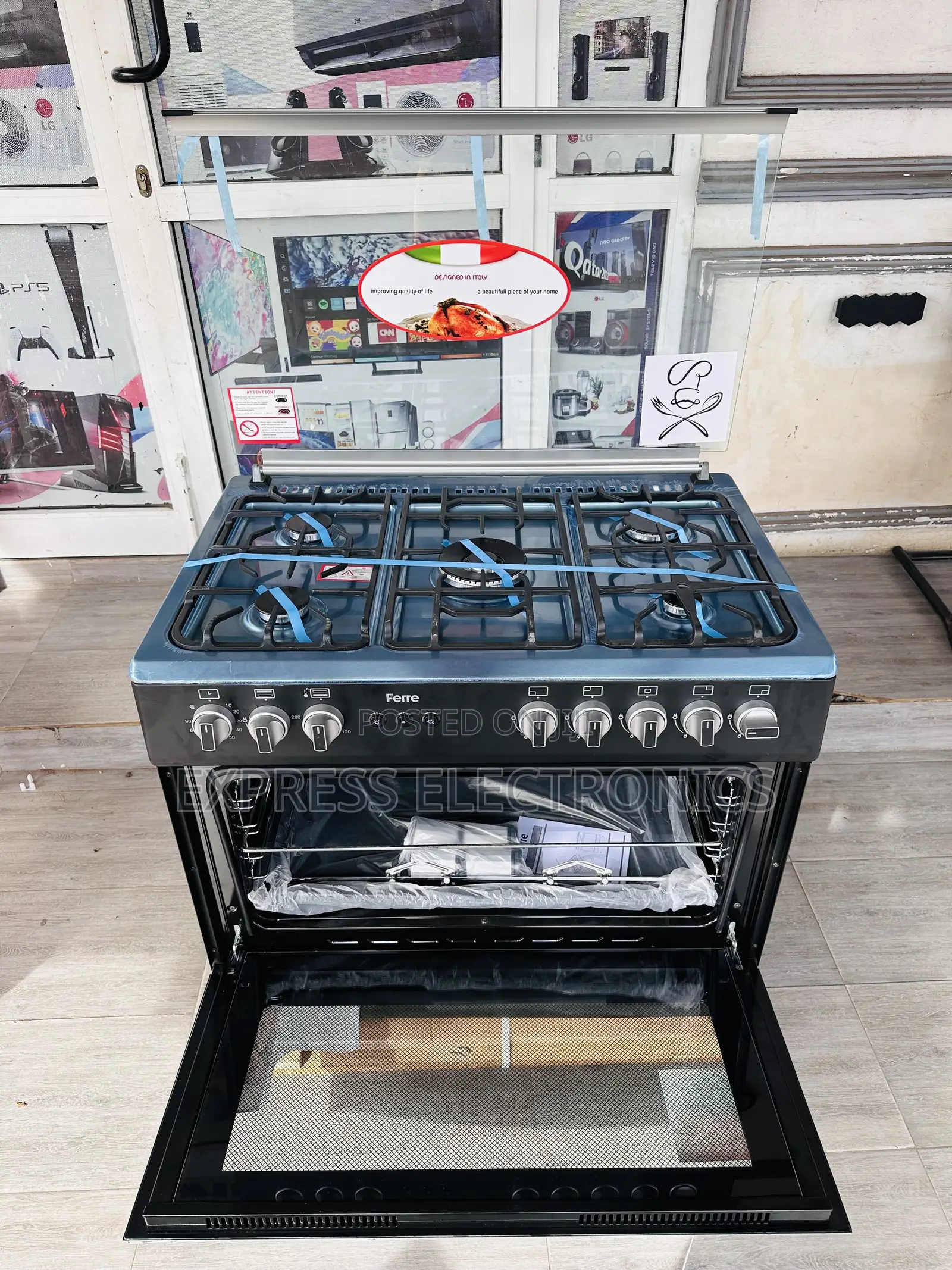 Best -Ferre -60/90 -5burner Stove Oven Rotisserie