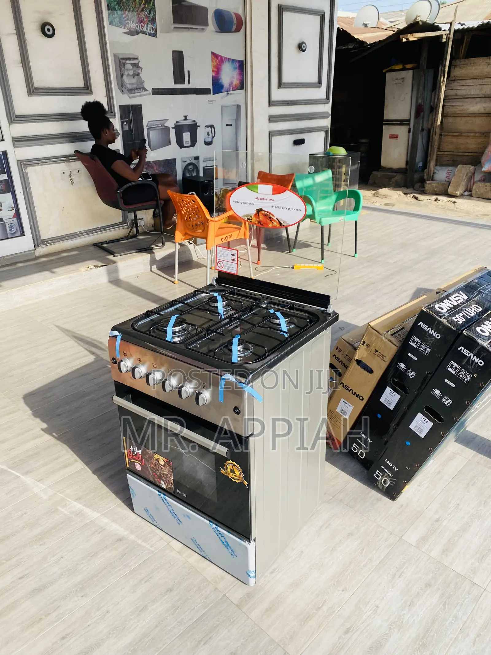 Authentic Ferre 60x60 Auto Ignition, Auto Rotisserie.