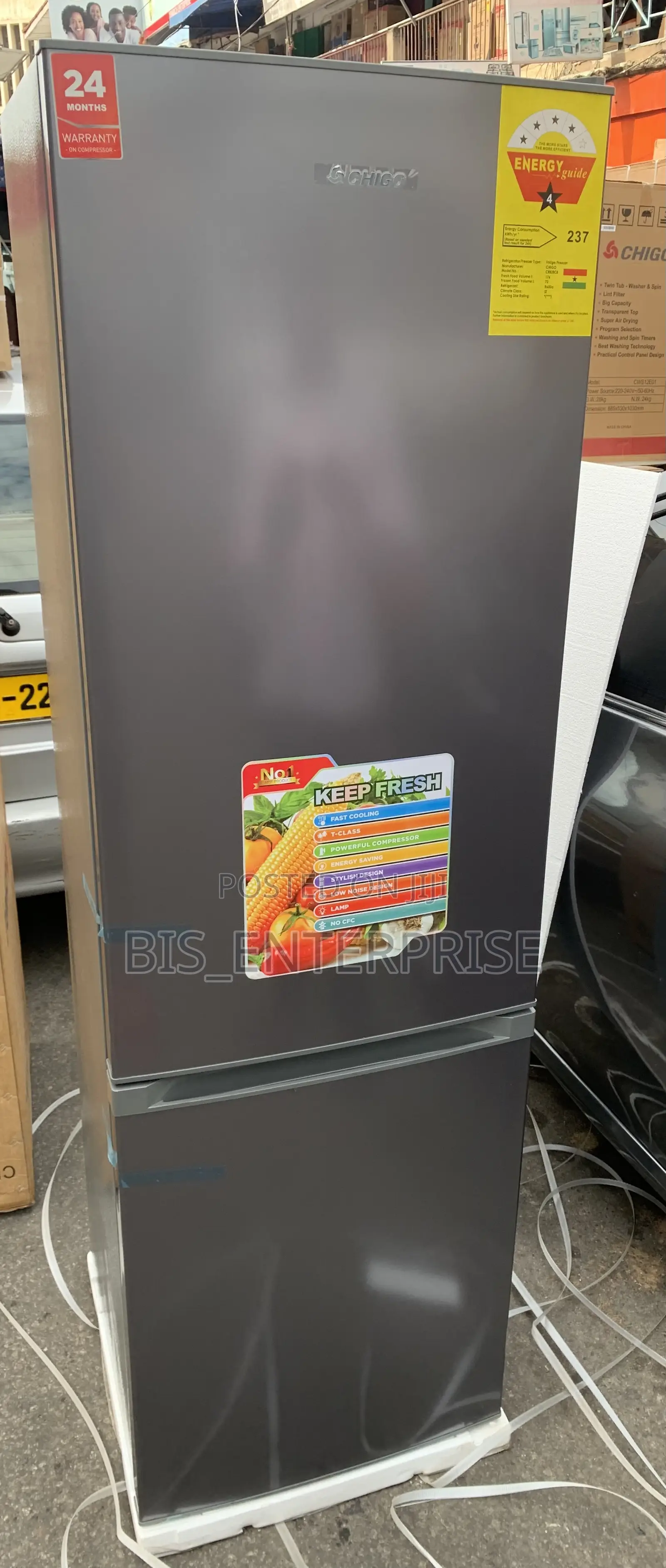 Chigo Refrigerator Double Door 248 Liters