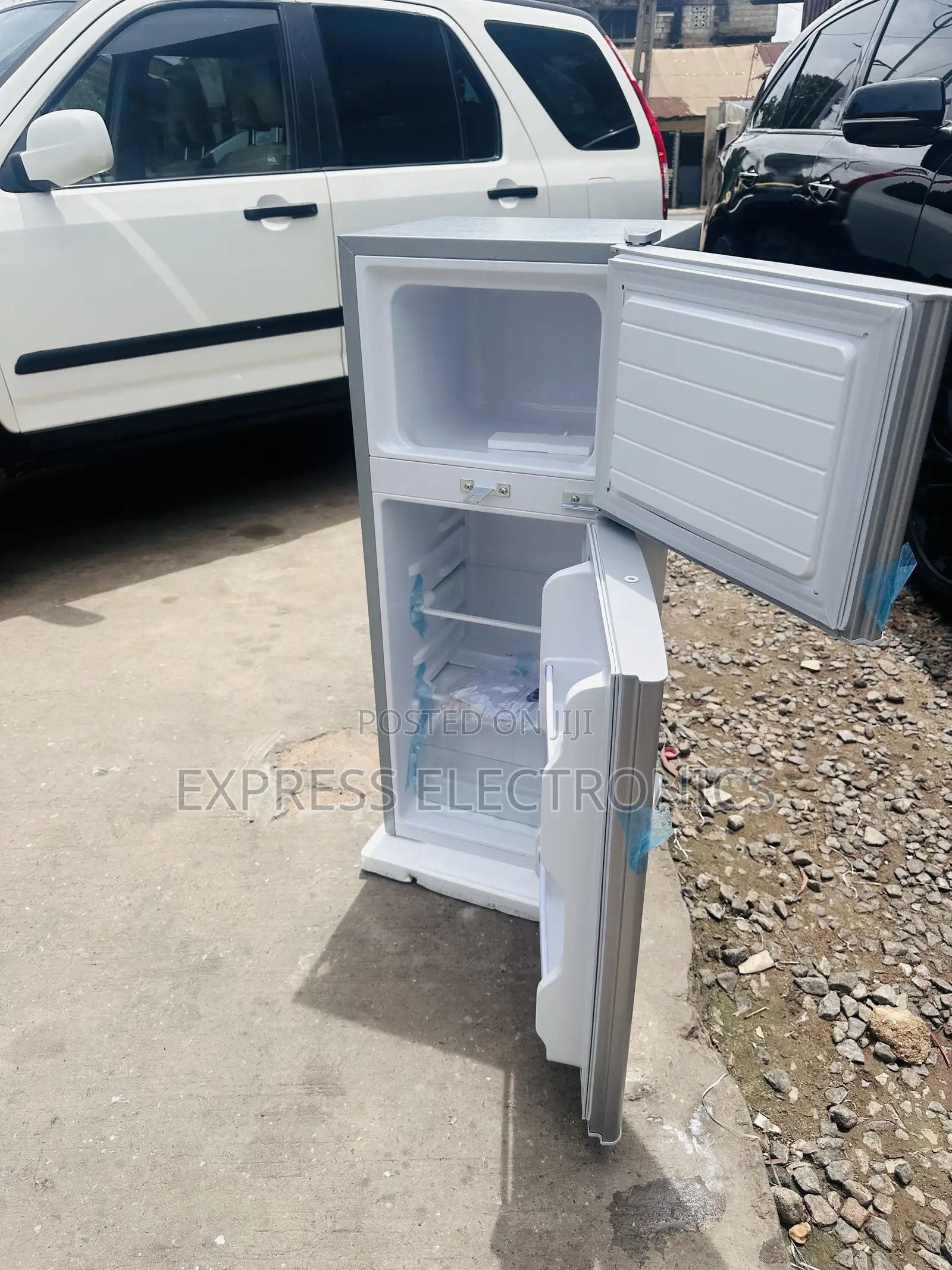 Call and Order for Zara- Double Door Fridge Grey Color.