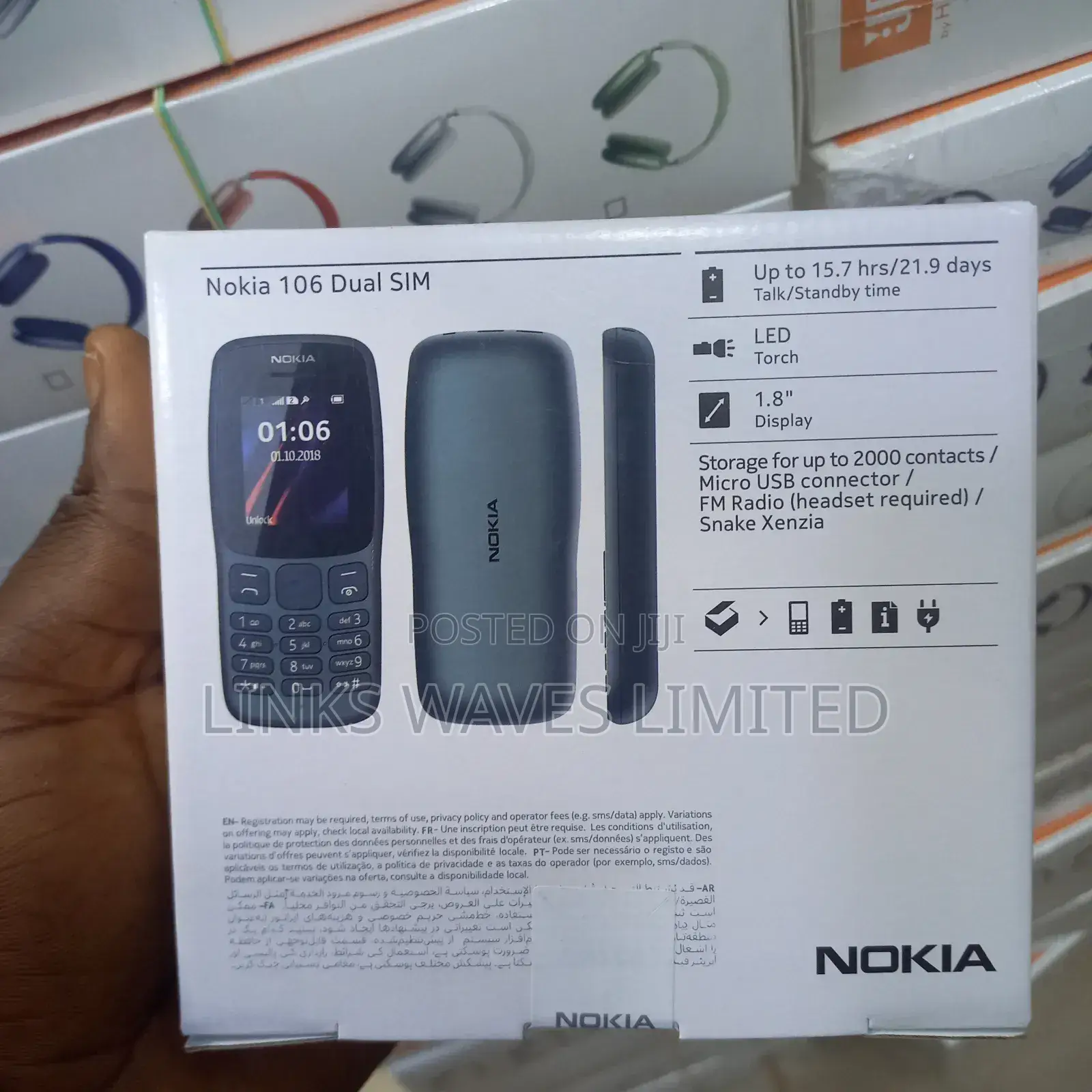 New Nokia 106 Black
