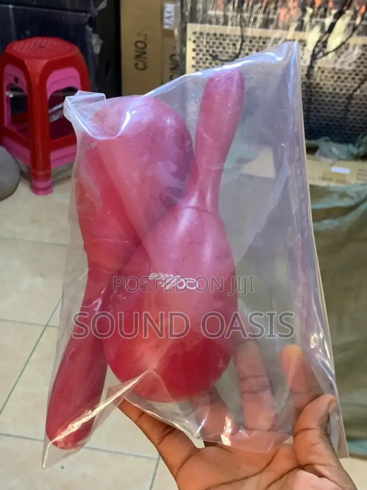 Alice Plastic Maracas (A043se)-Red Color