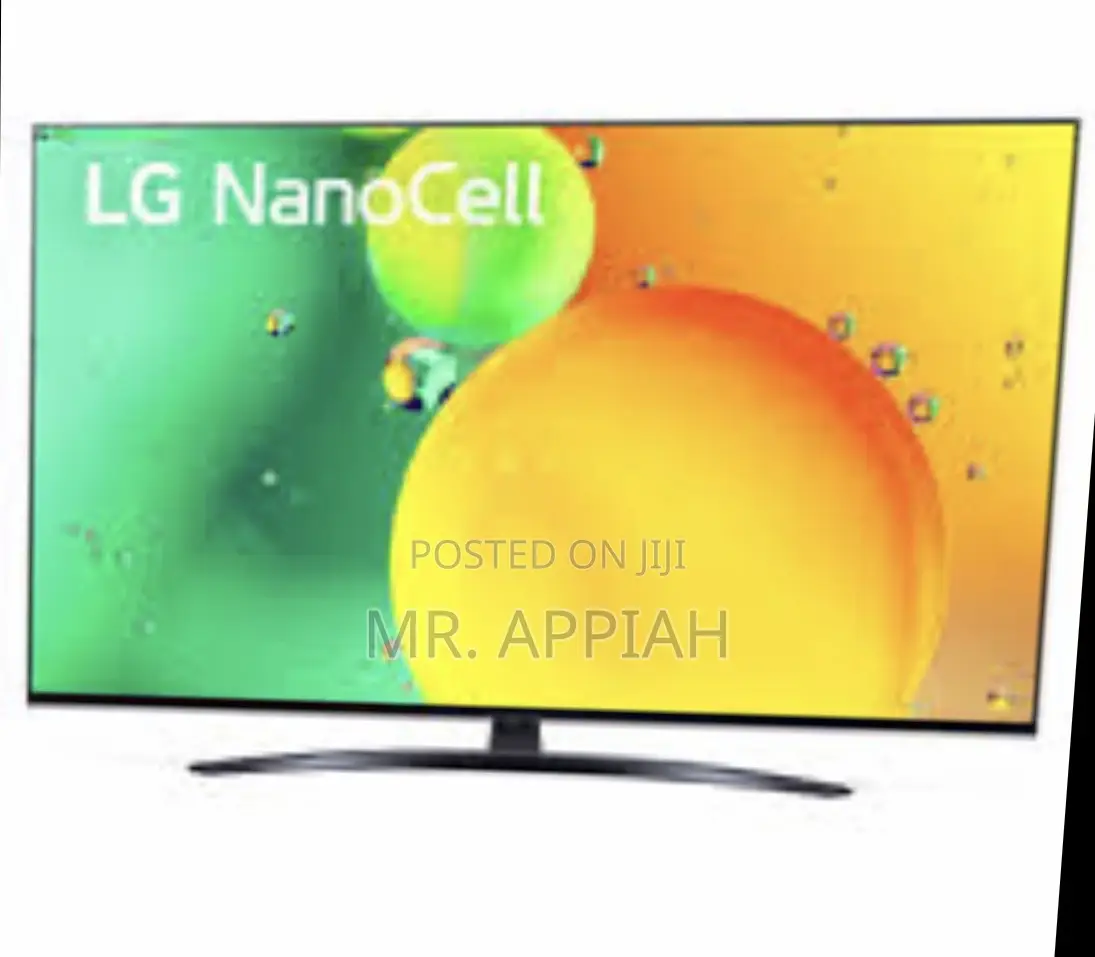 Sleek LG 65NANO763 65 Inch Nanocell Smart Television.