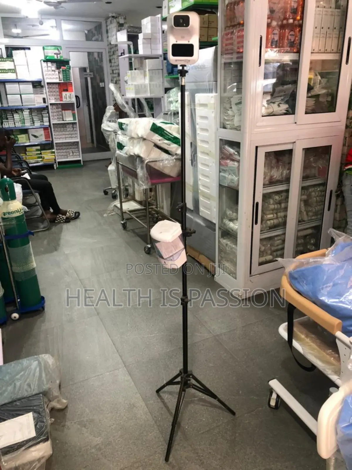 Infrared Thermometer With Stand and Dispenser