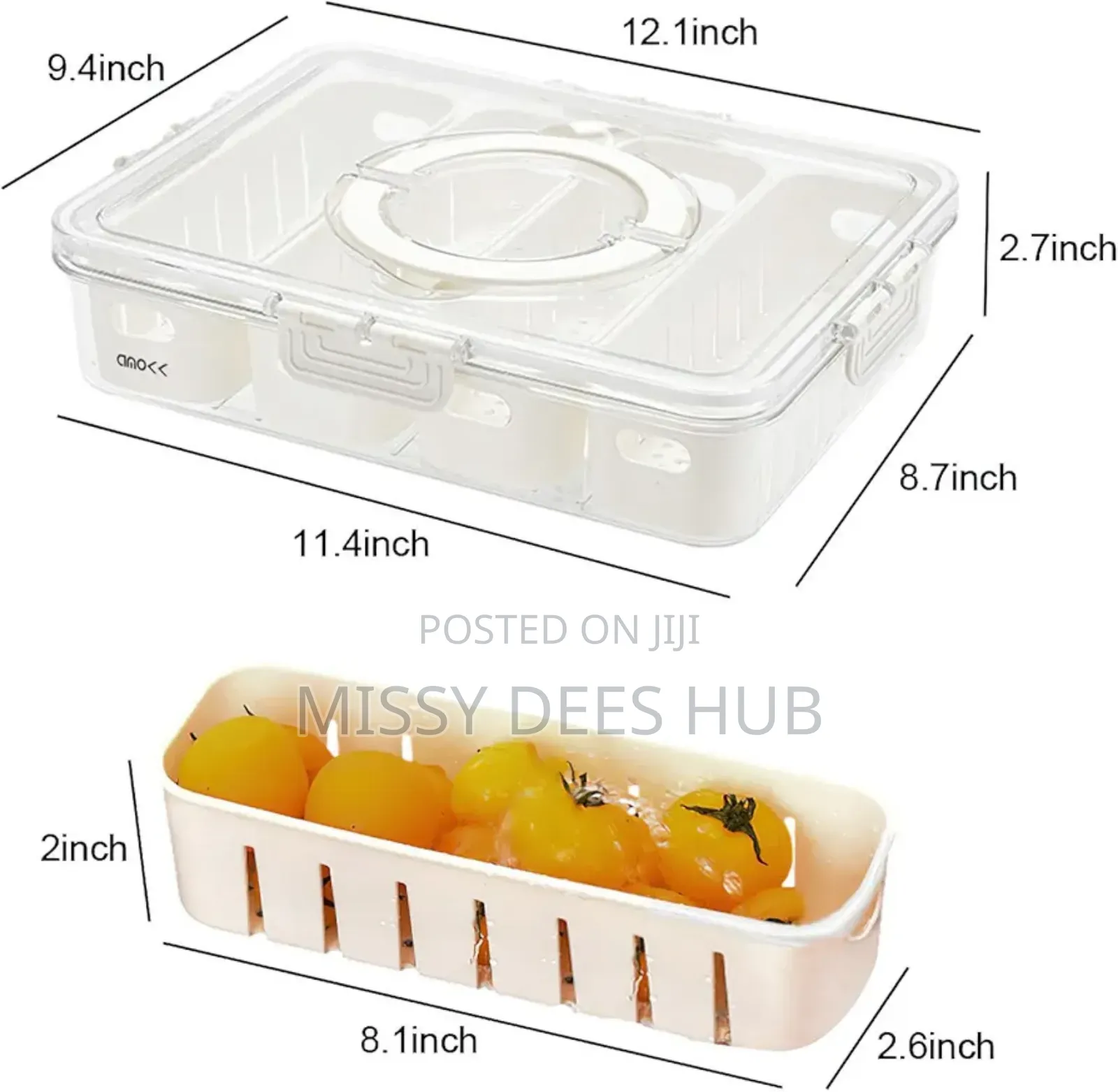 4 Compartment Acrylic Storage Box